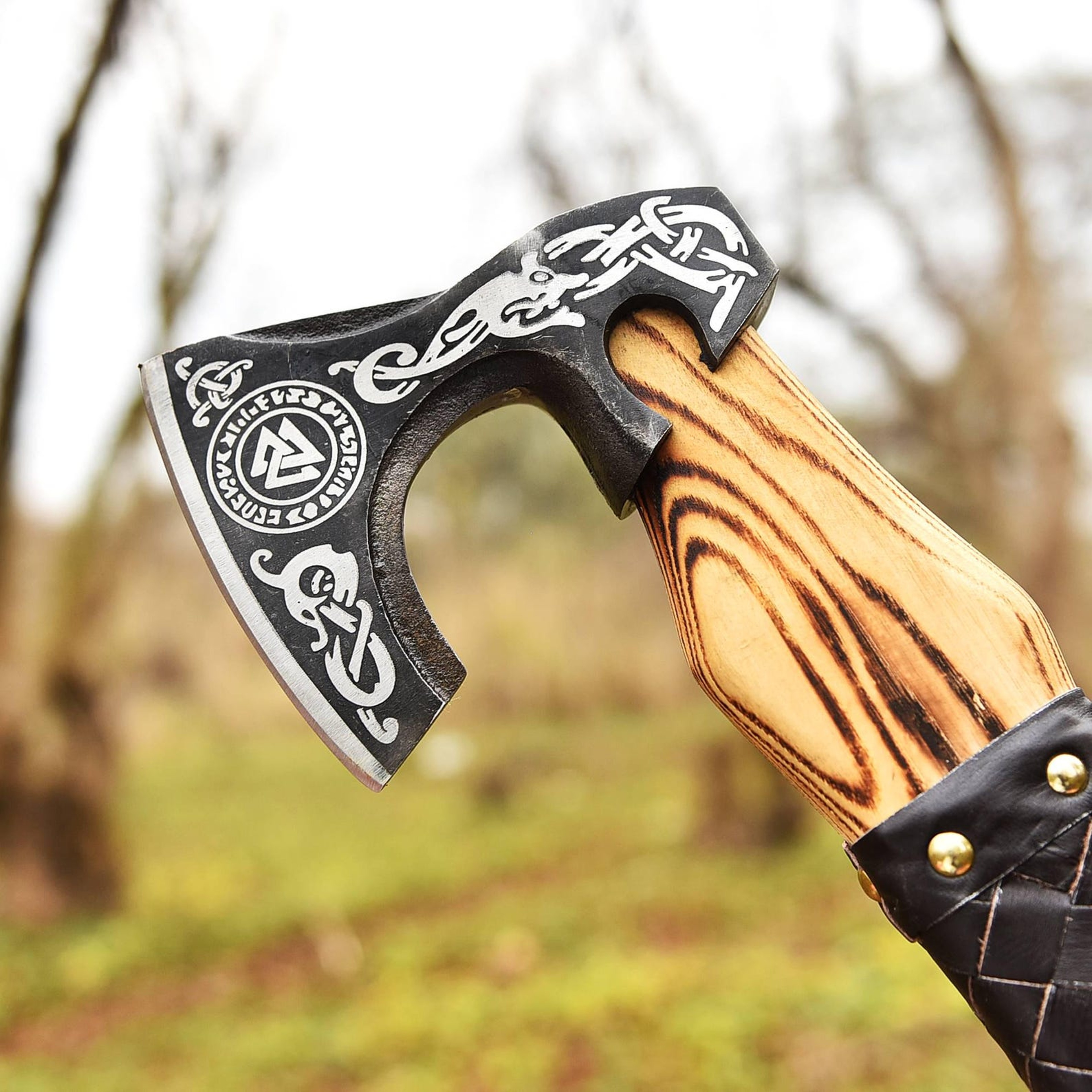 Viking Leviathan Throwing Axe  Unique Handmade Gift For Him Dad Husband Or Boyfriend Anniversary Bi 1