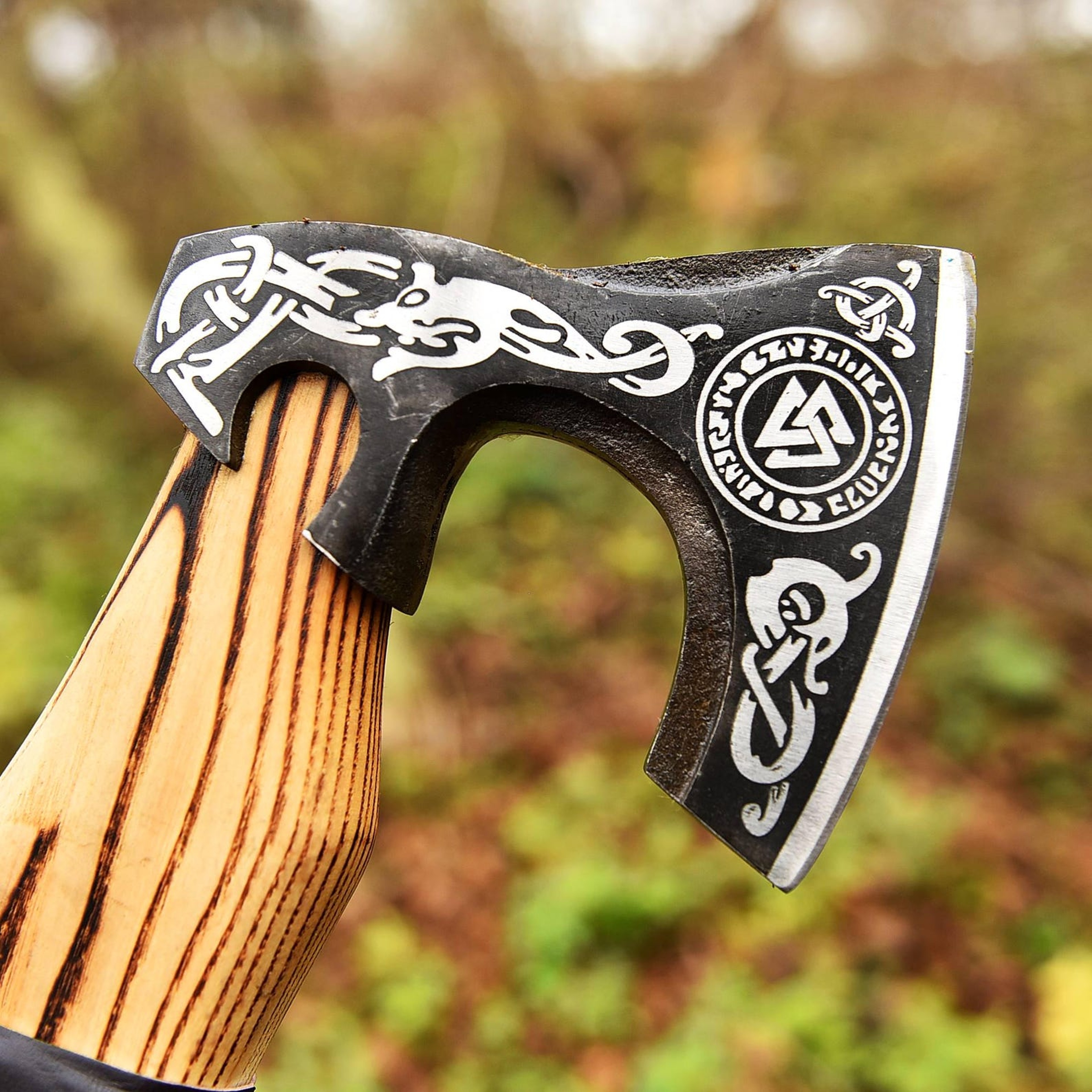 Viking Leviathan Throwing Axe  Unique Handmade Gift For Him Dad Husband Or Boyfriend Anniversary Bi 2