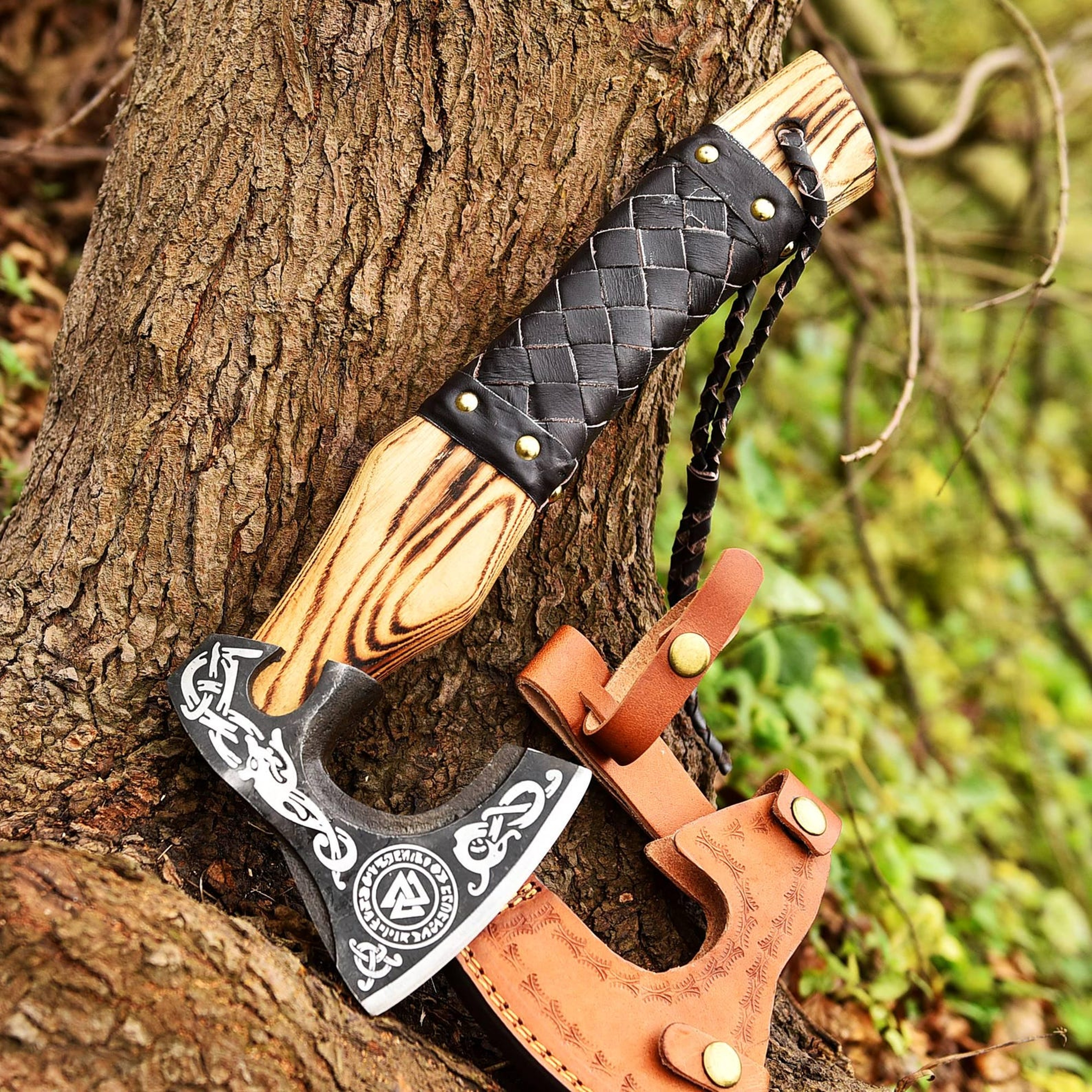 Viking Leviathan Throwing Axe  Unique Handmade Gift For Him Dad Husband Or Boyfriend Anniversary Bi 4