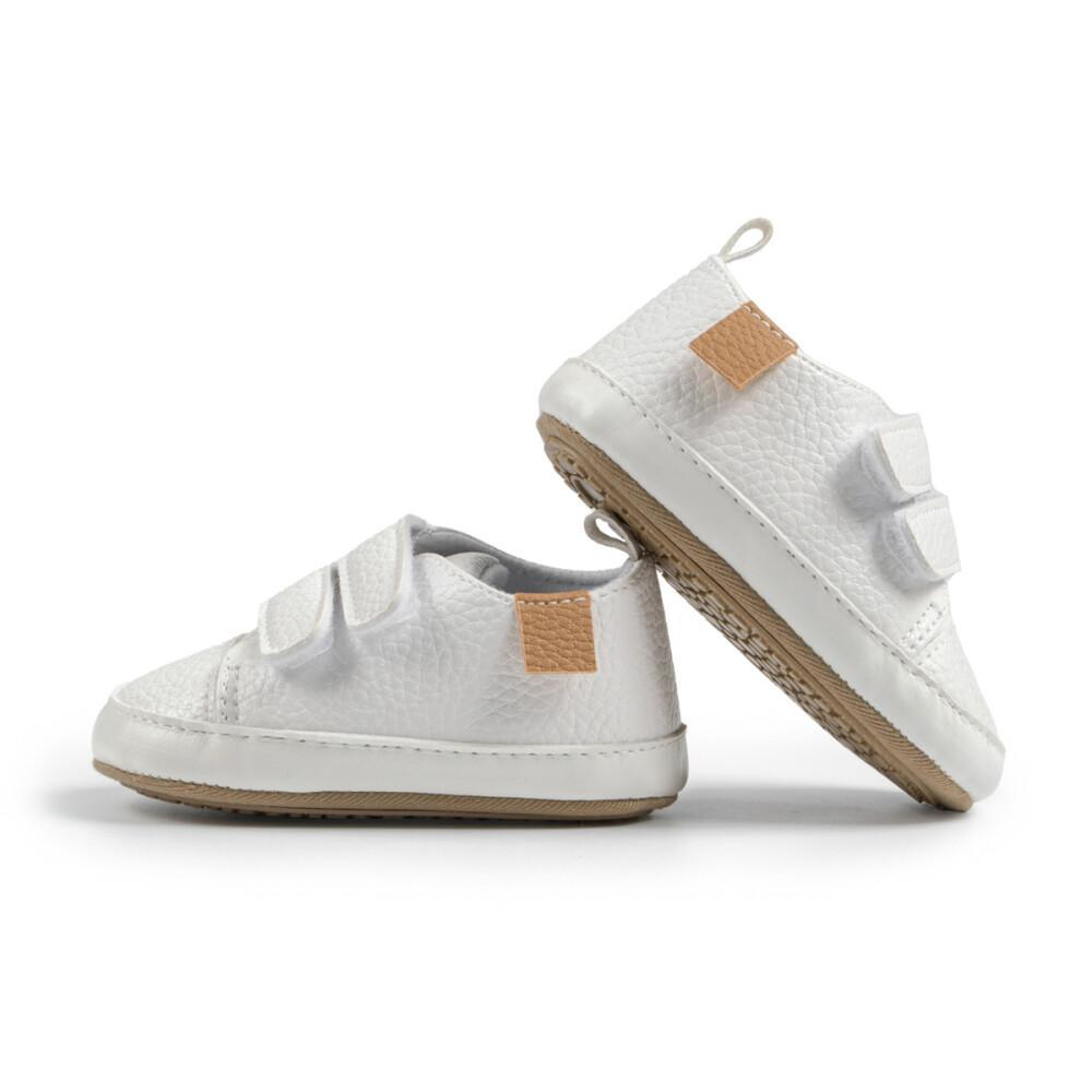 Vintage Leather New Baby Casual Shoes, Classic Color Matching Baby First Walker Shoes, Soft Non-Slip Toddler Crib Shoe – view 2