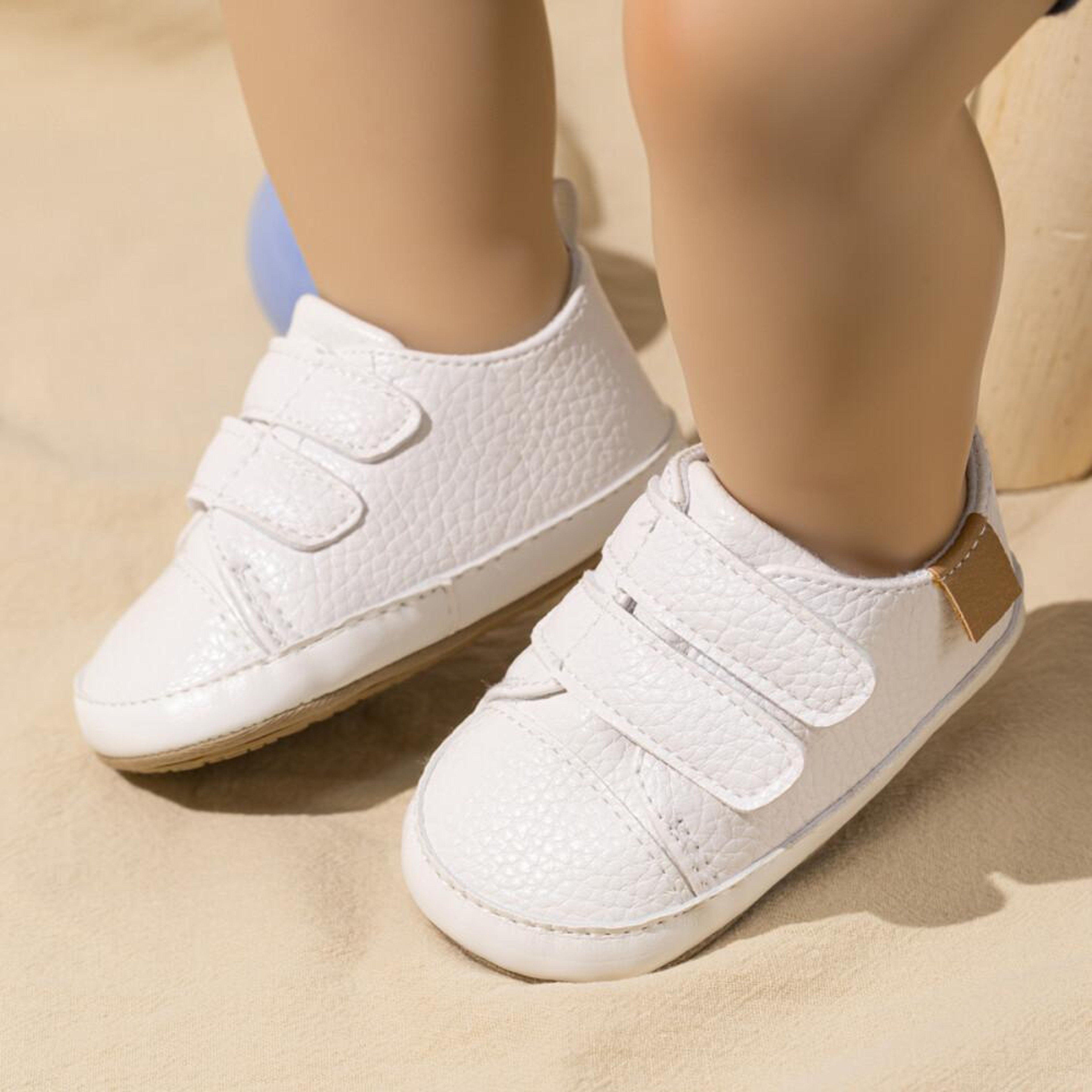 Vintage Leather New Baby Casual Shoes, Classic Color Matching Baby First Walker Shoes, Soft Non-Slip Toddler Crib Shoe – view 6