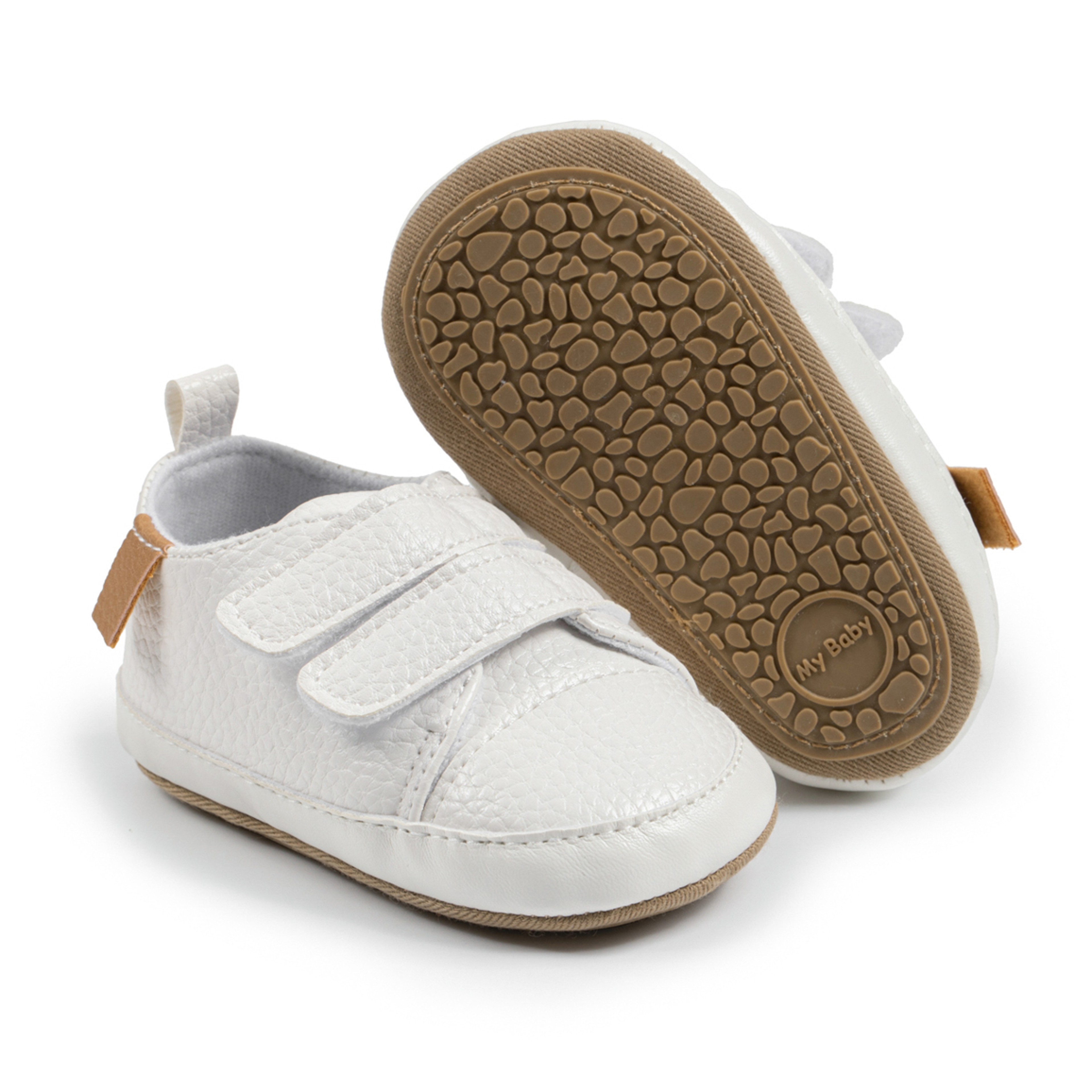 Vintage Leather New Baby Casual Shoes, Classic Color Matching Baby First Walker Shoes, Soft Non-Slip Toddler Crib Shoe – view 7