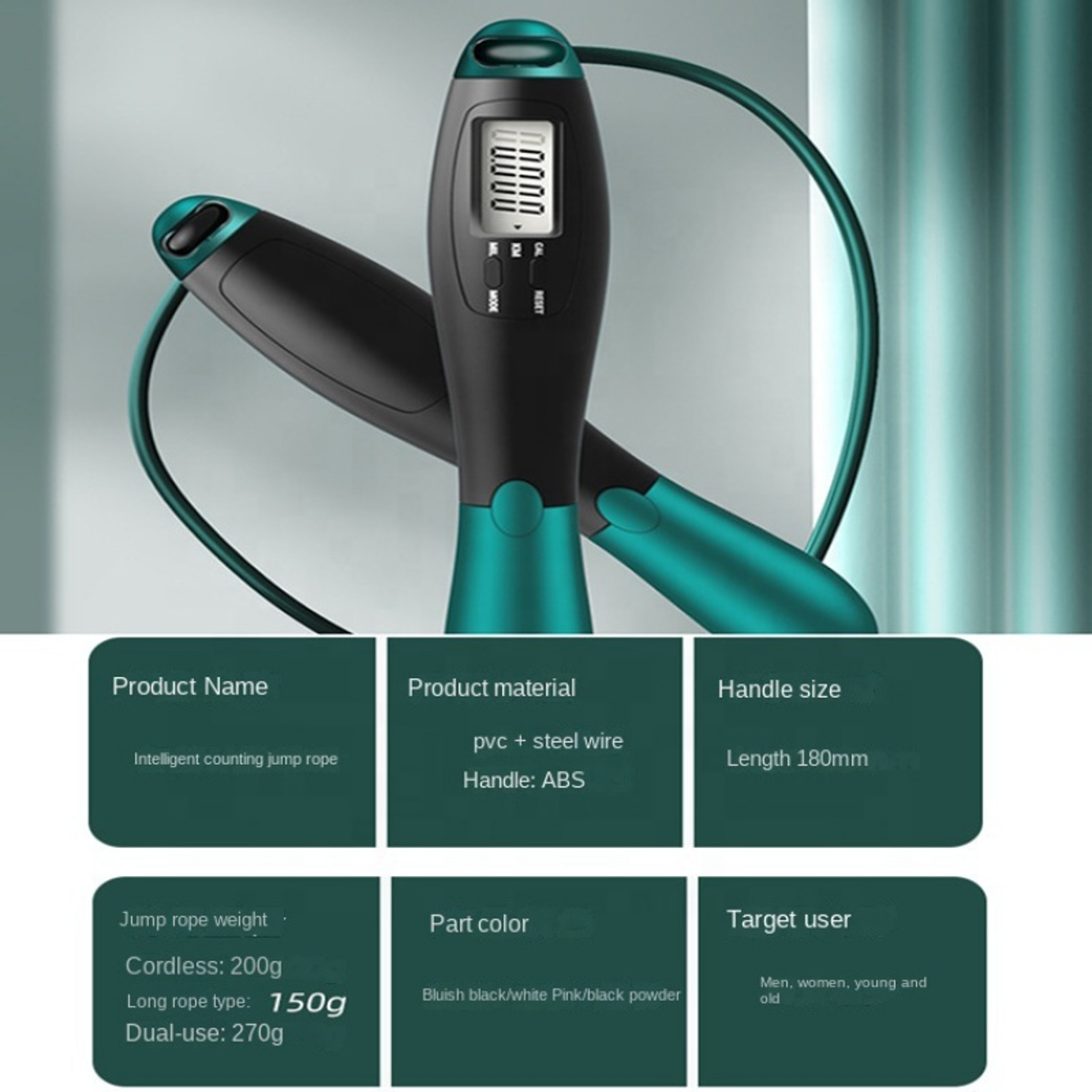 Smart Cordless Electronic Jumping Rope With Counting Speed Skipping Counter For Gym Fitness Crossfi 6