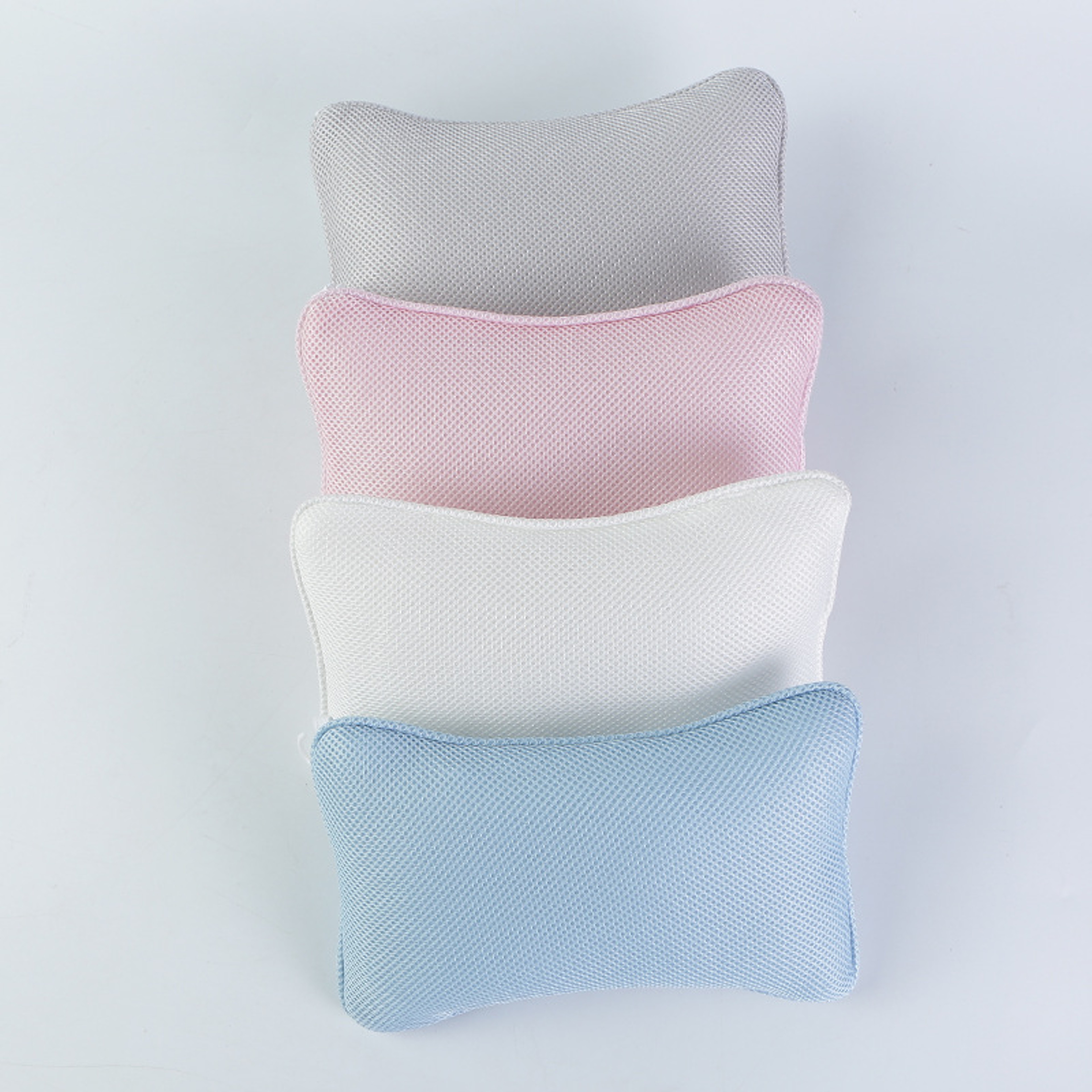 SPA Bathtub Bone Shaped Pillow Mesh Shower Headrest, Neck & Head Massage Support Bathroom Pillow for Comfortable Bat – view 2