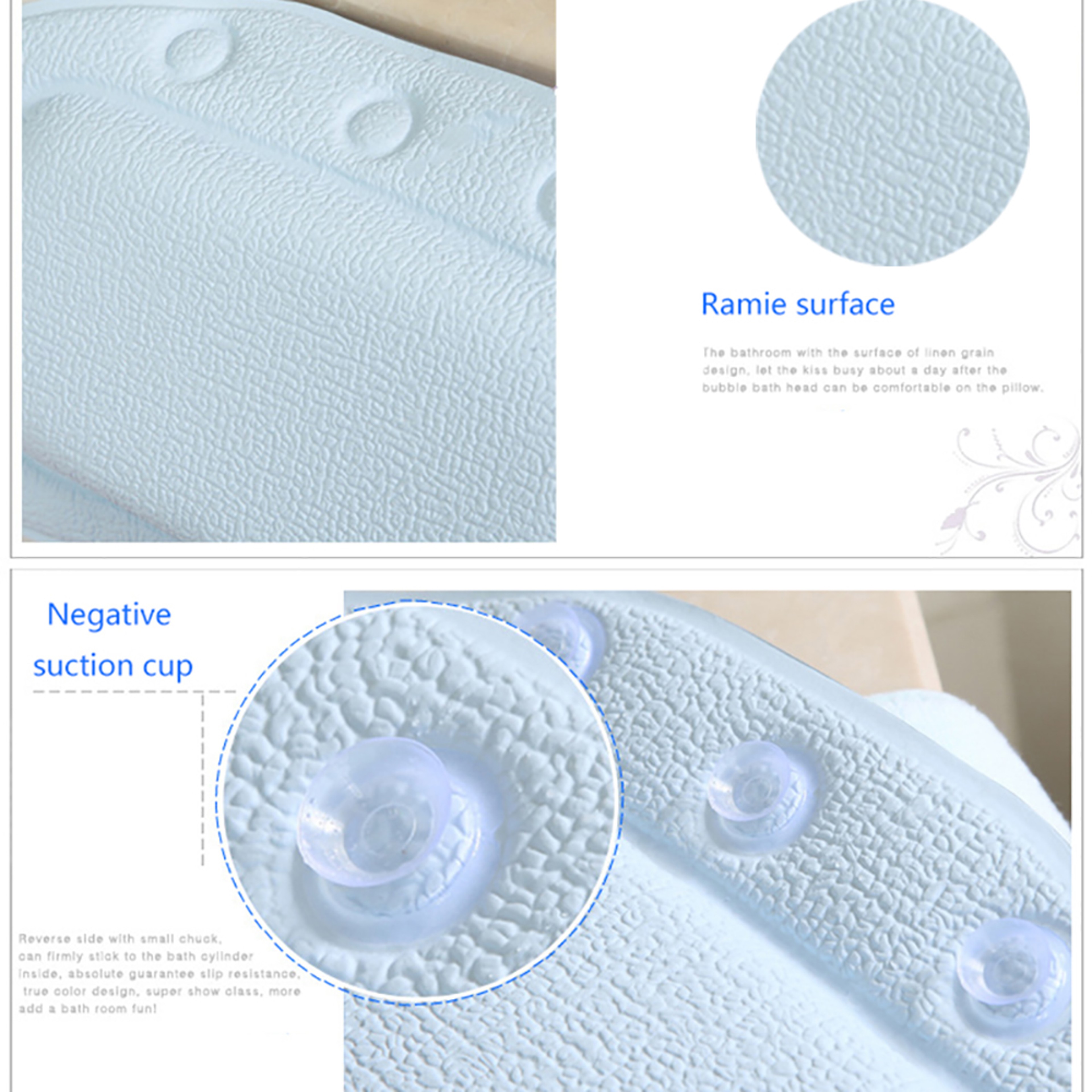 Luxury SPA Soft Bath Pillow For Comfortable Neck And Back EcoFriendly Bathtub Cushion Bathroom Head 1