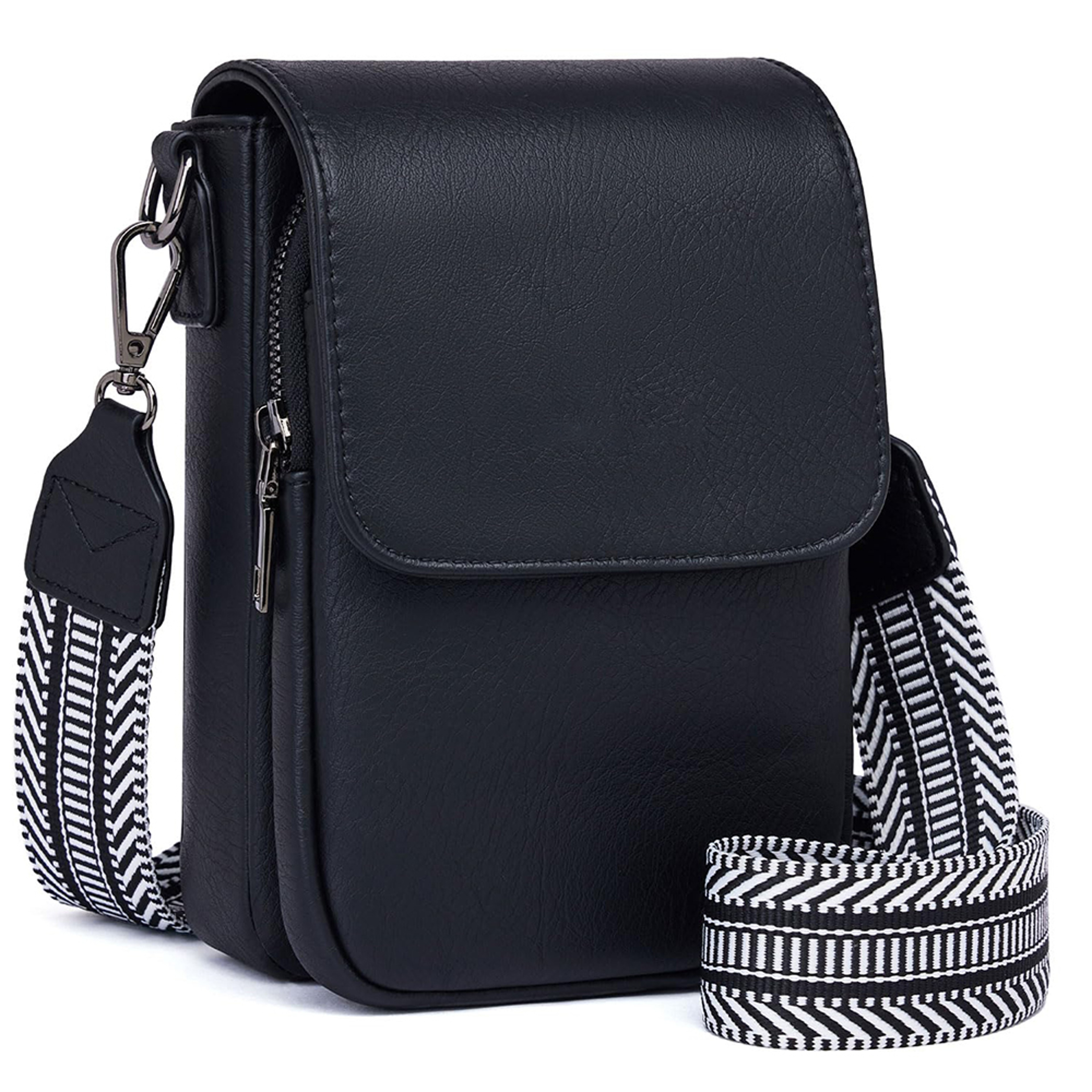 Vintage Womens Shoulder Crossbody Bag with Adjustable Wide Strap, Multi-Zipper Compartments Wallet Phone Pouch – view 9