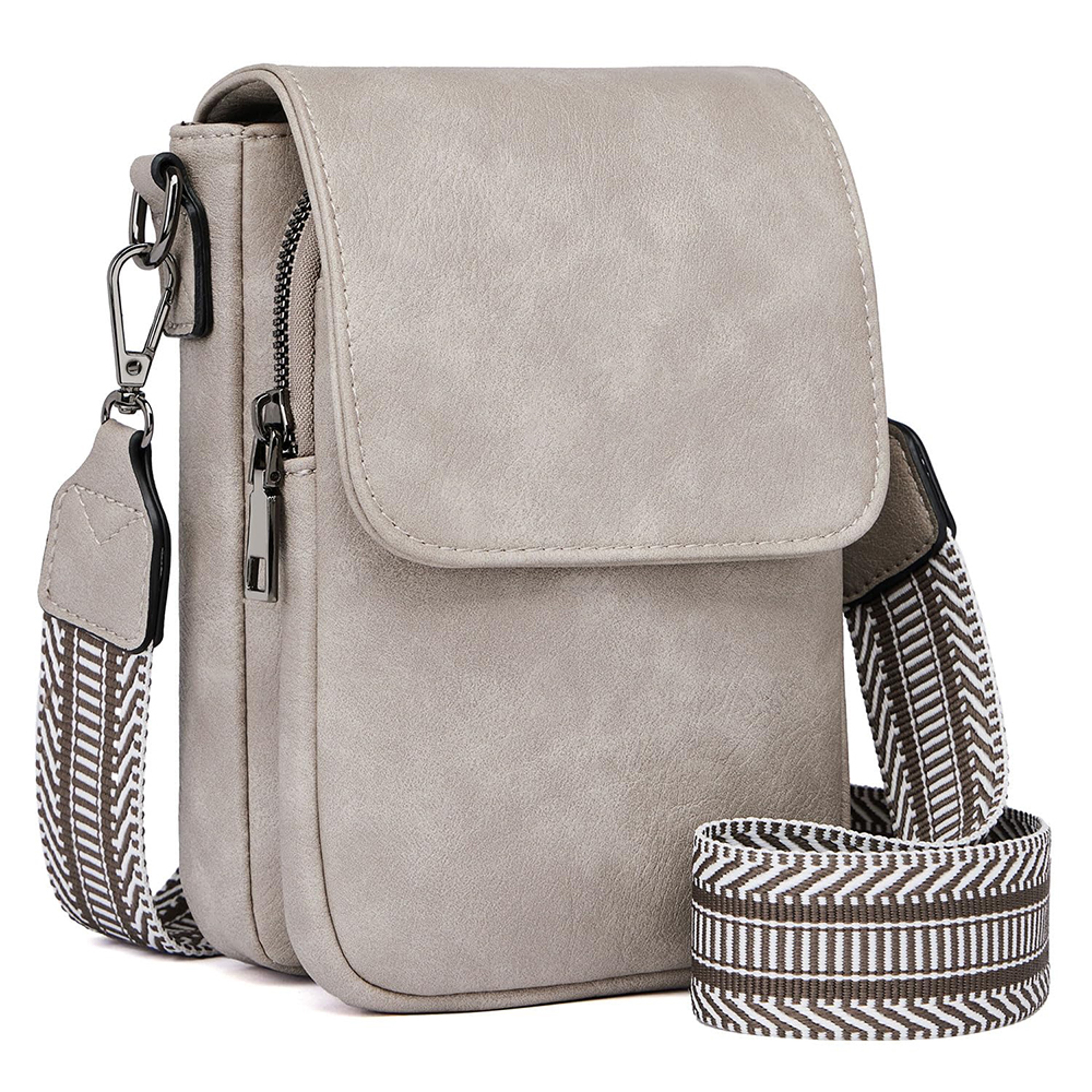 Vintage Womens Shoulder Crossbody Bag with Adjustable Wide Strap, Multi-Zipper Compartments Wallet Phone Pouch – view 12