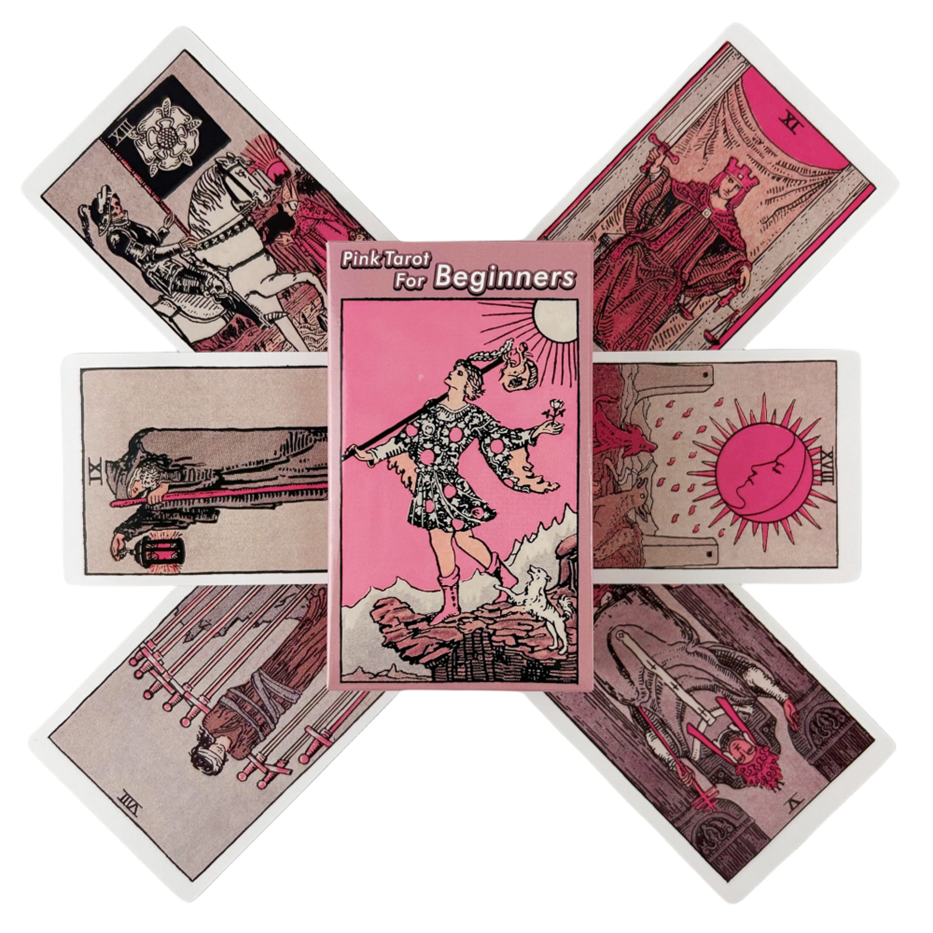 Pink Rider Tarot Cards For Beginners Divination Deck English Version Oracle Board Game For Fortune  2