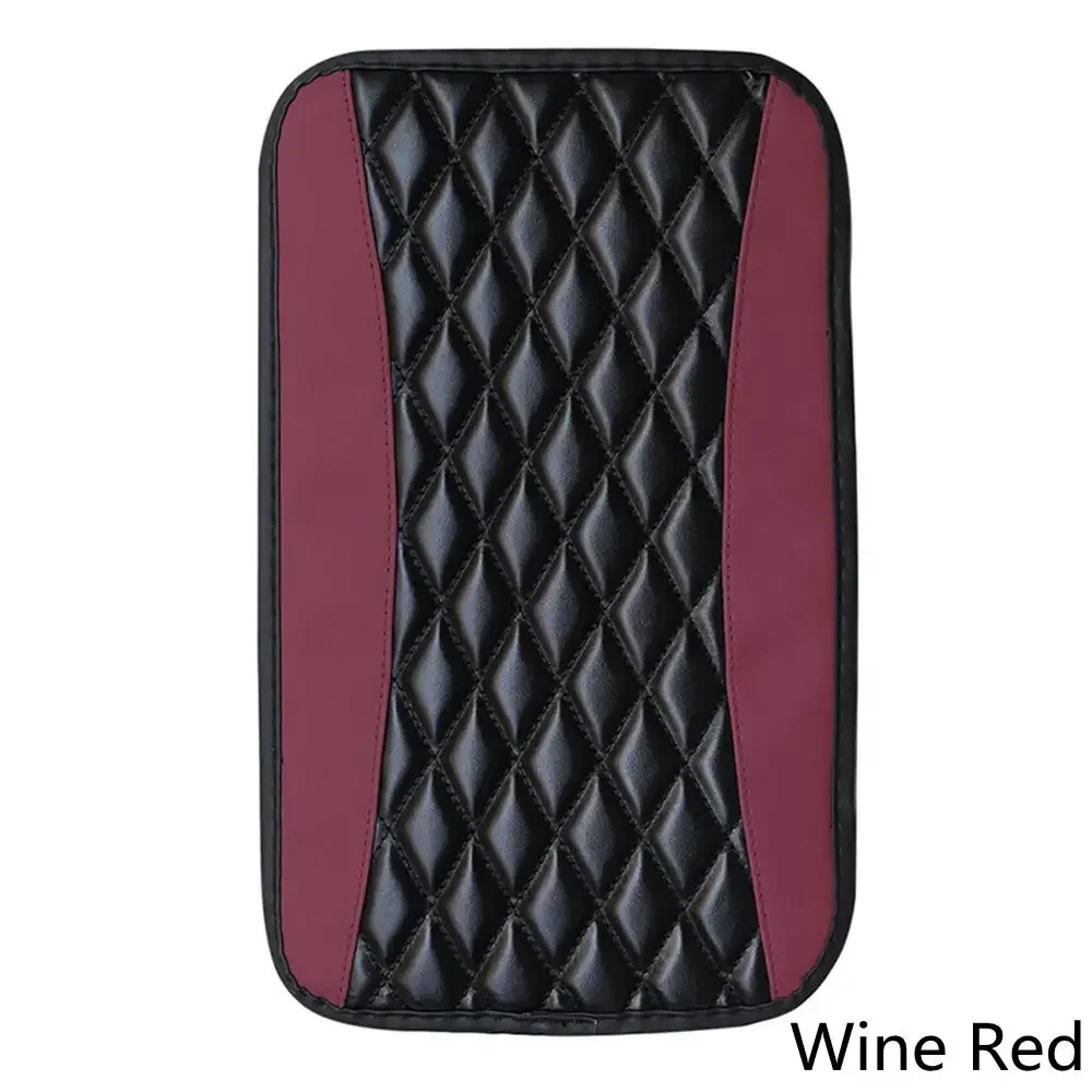 Universal Car Armrest Cover, 1pc Console Box Pad, Black and Red Interior Accessories – view 9