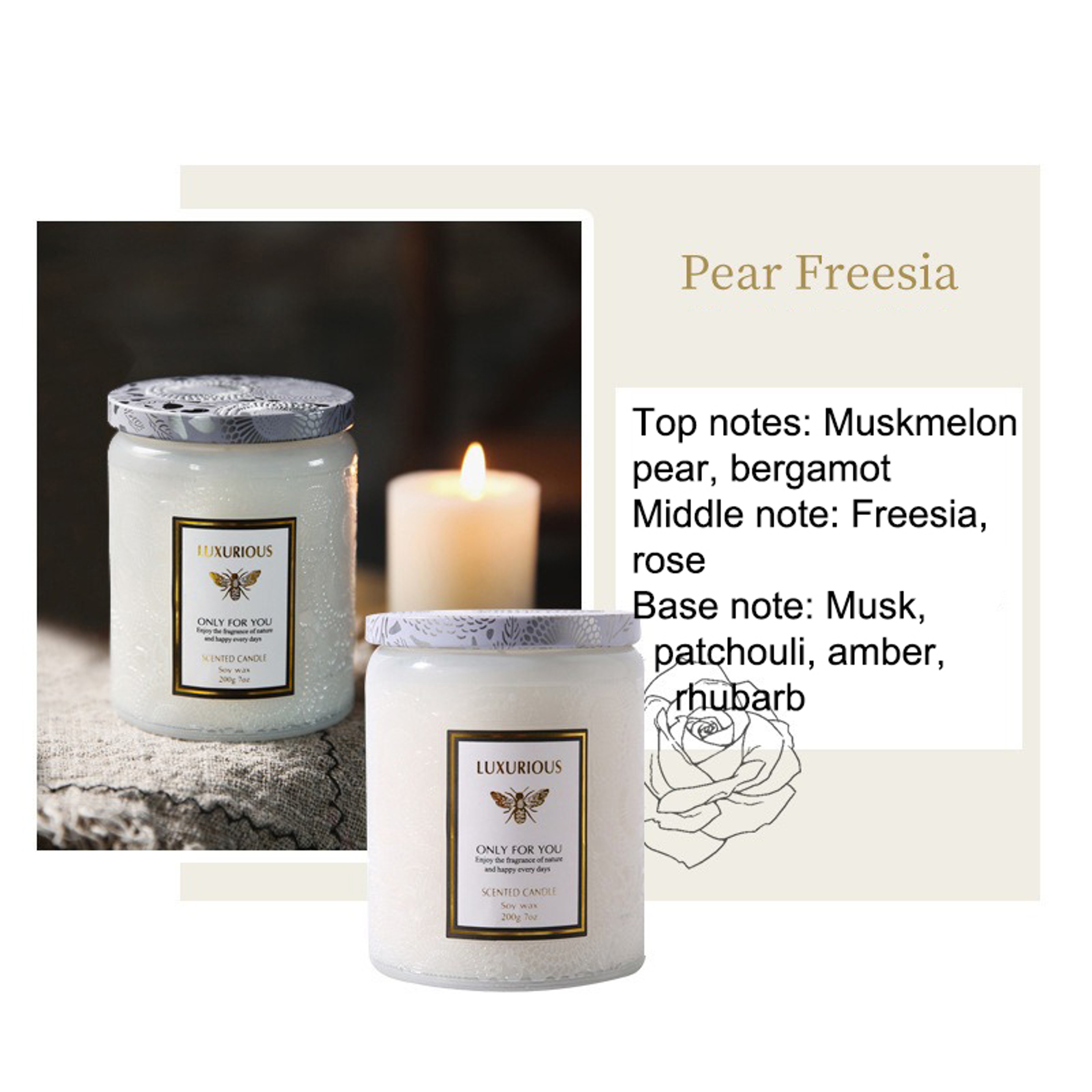 Jar Scented Candle, Natural Soy Candle, Serenity Aromatic Candles, Home Decorative Scented Candles Gift for Friends – view 9