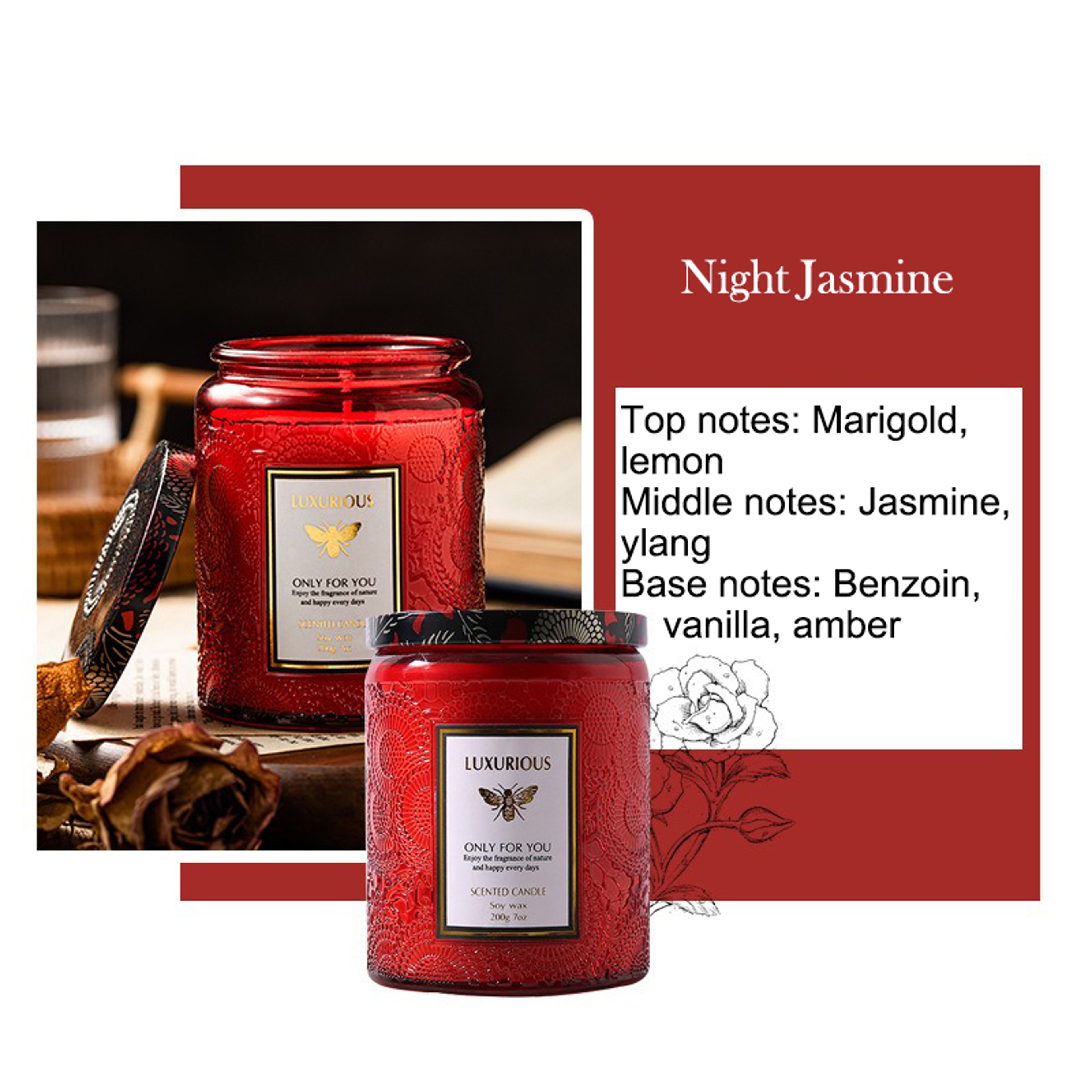 Jar Scented Candle, Natural Soy Candle, Serenity Aromatic Candles, Home Decorative Scented Candles Gift for Friends – view 10