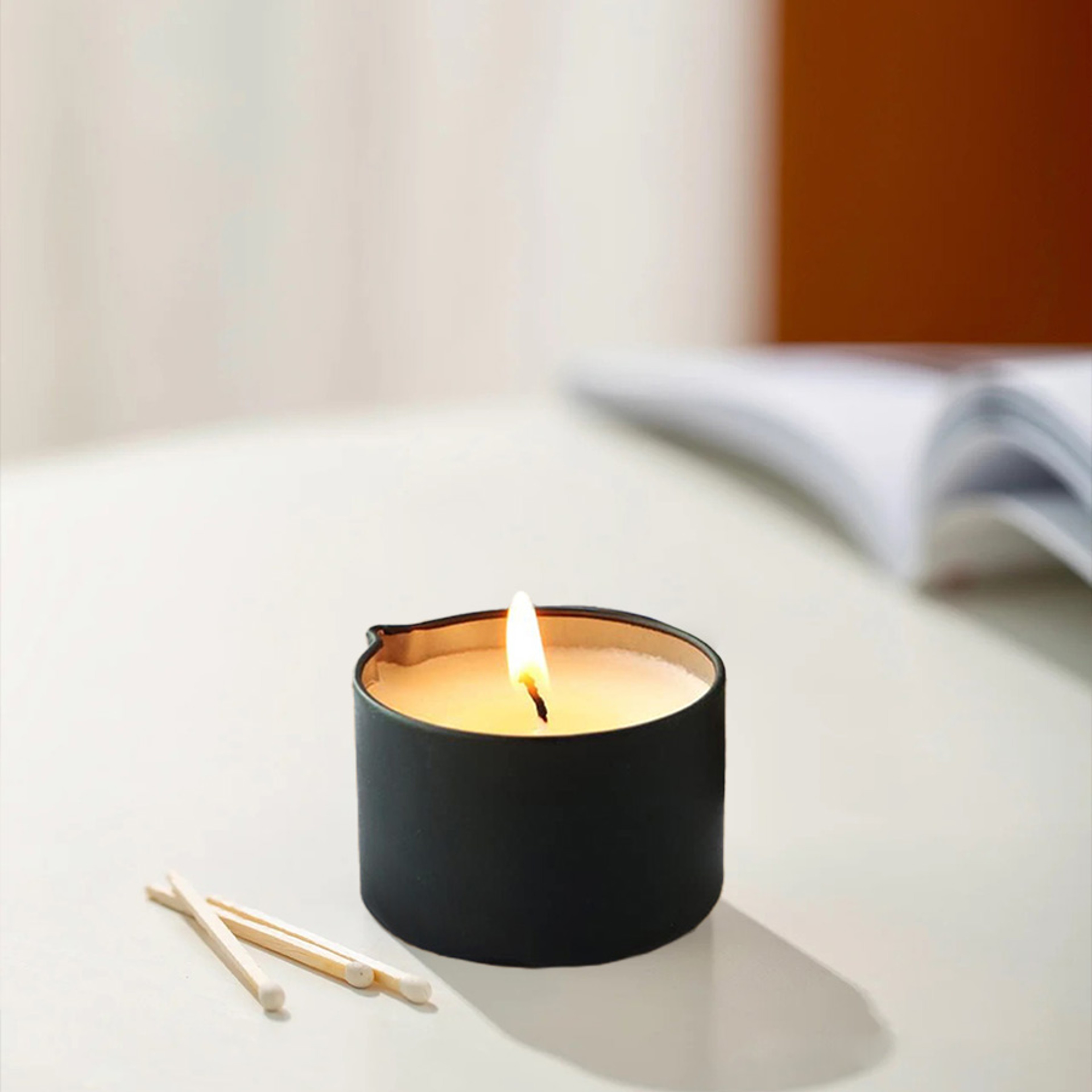 Luxury Aromatherapy Candle, Massage Oil Candle for Stress Relief and Skin Moisturizing, Scented Body Oil – view 2