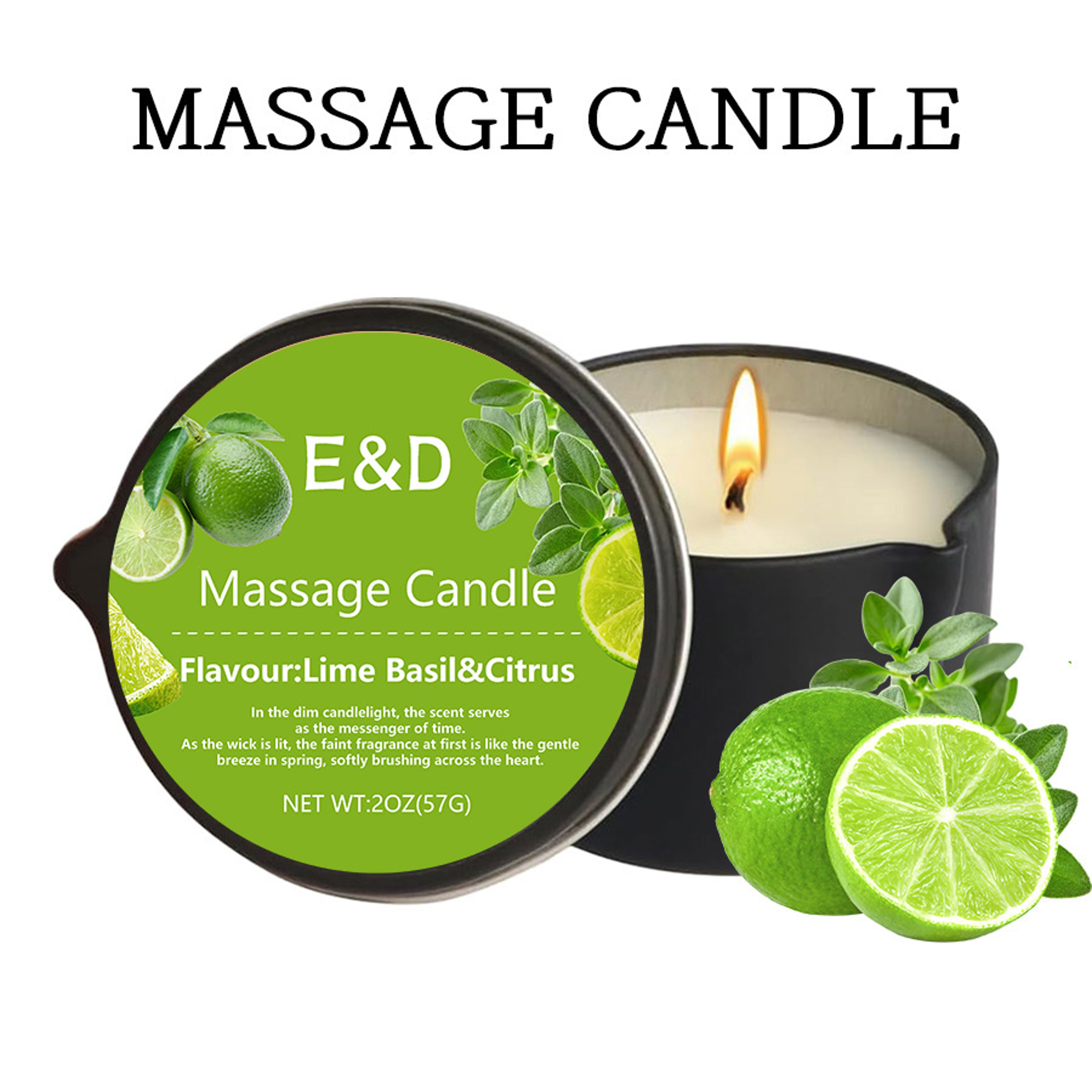 Luxury Aromatherapy Candle, Massage Oil Candle for Stress Relief and Skin Moisturizing, Scented Body Oil – view 12