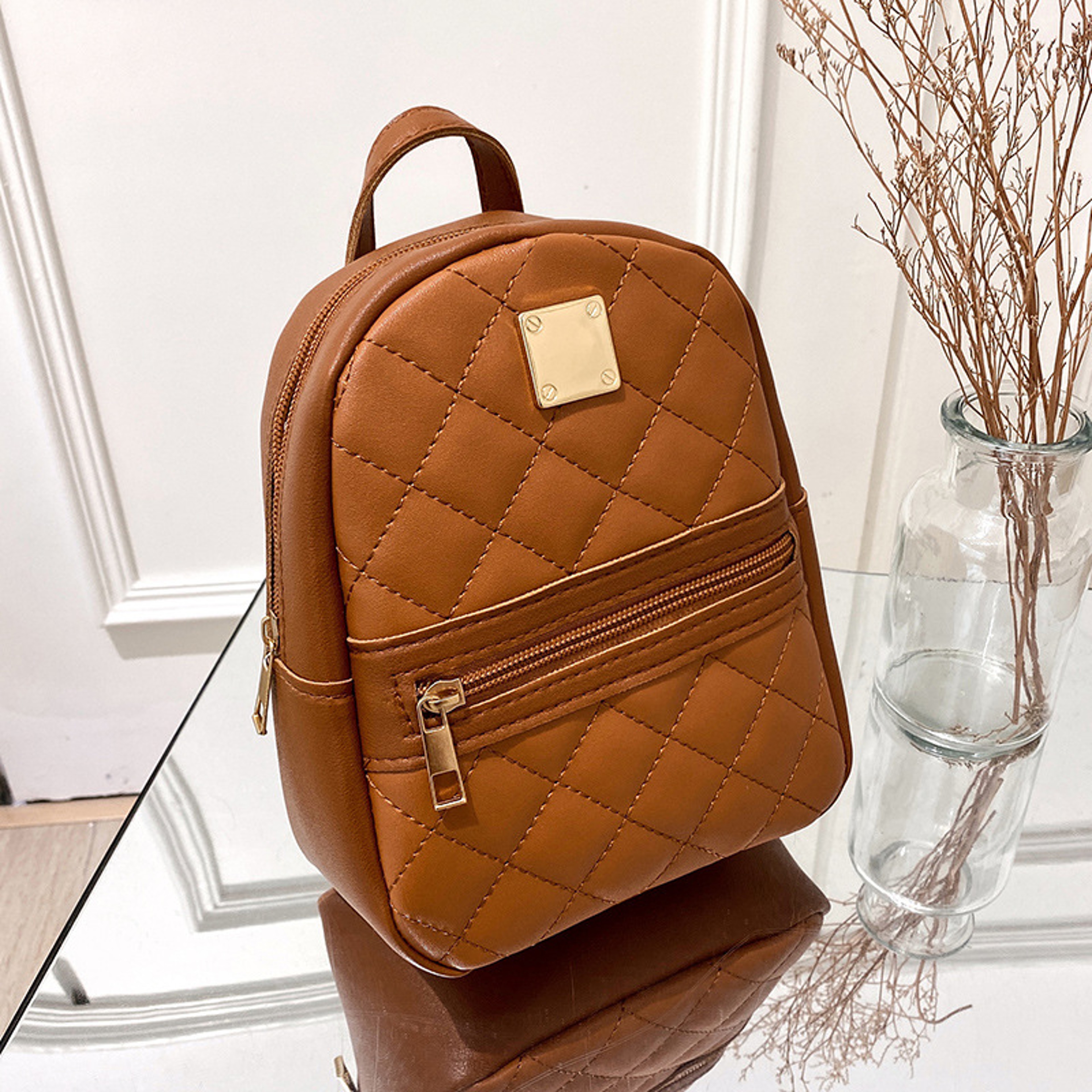 One Piece Dropshipping Stylish Womens Backpack Korean Embroidered Bag 4