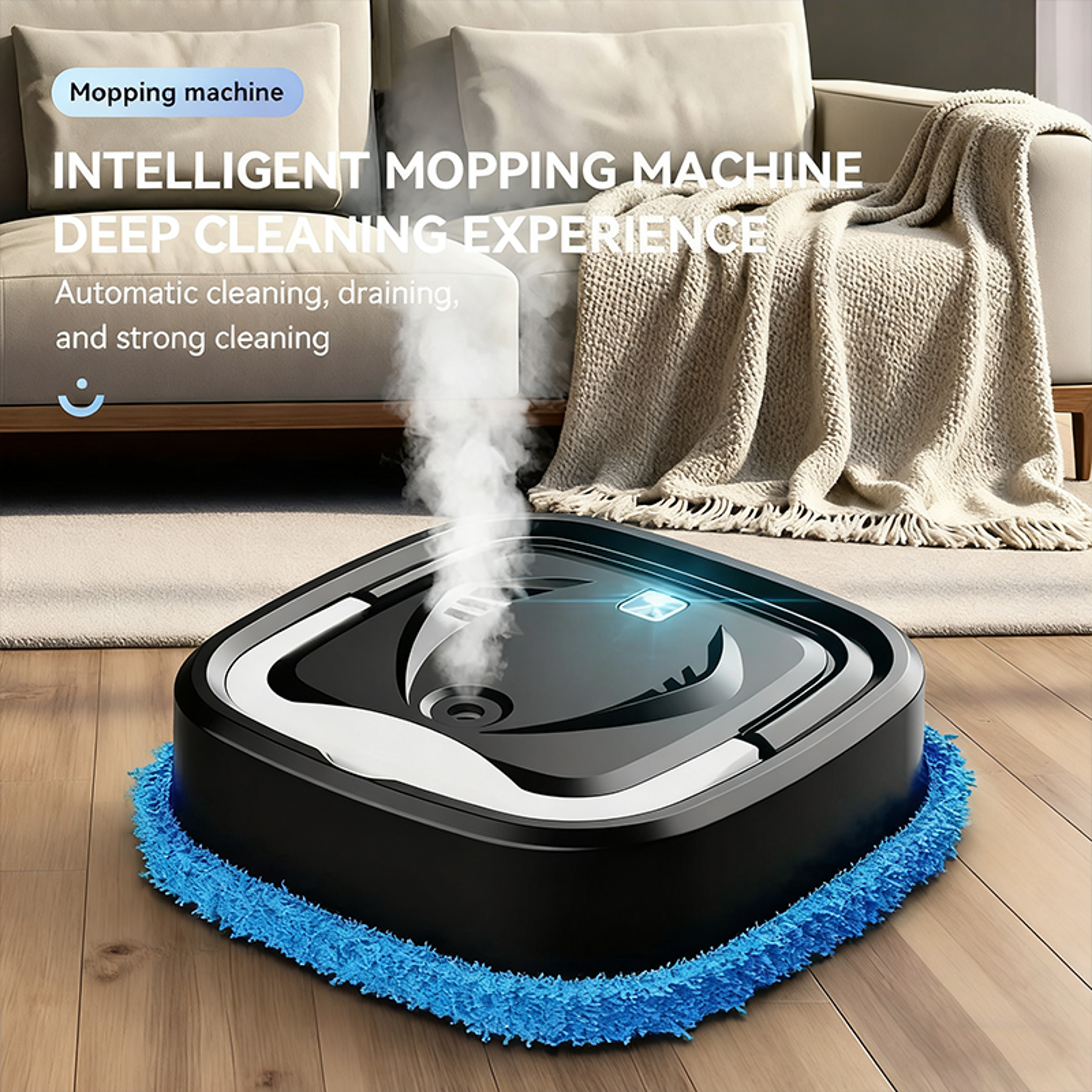 Robotic Vacuum Cleaner With Strong Suction Auto Mopping Wireless App Control Auto Charging For Pet  1