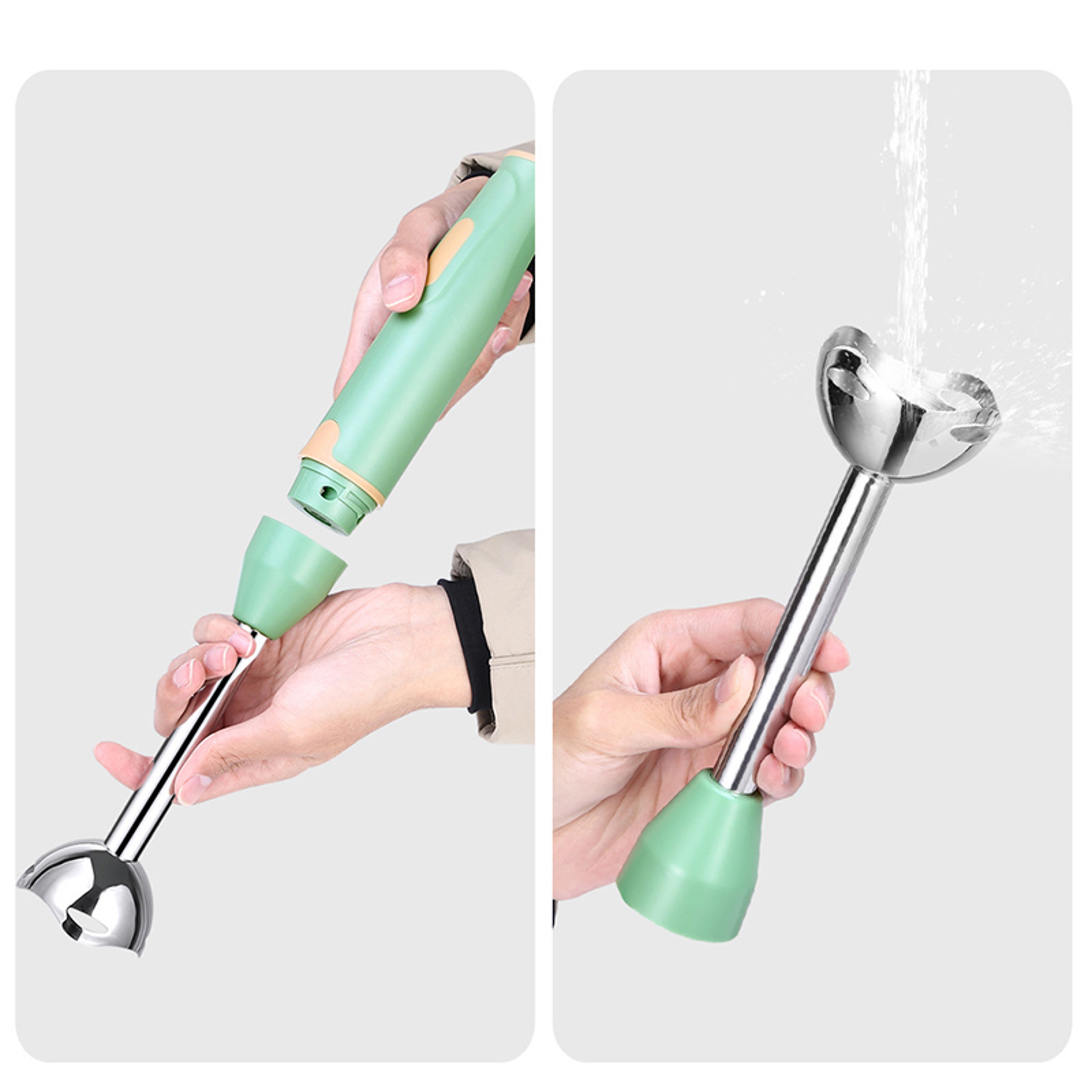 Electric Food Vegetable Handheld Blender, Grinder Stick Mixer for Meat Smoothies, Sauces, Baby Food, Soups – view 4