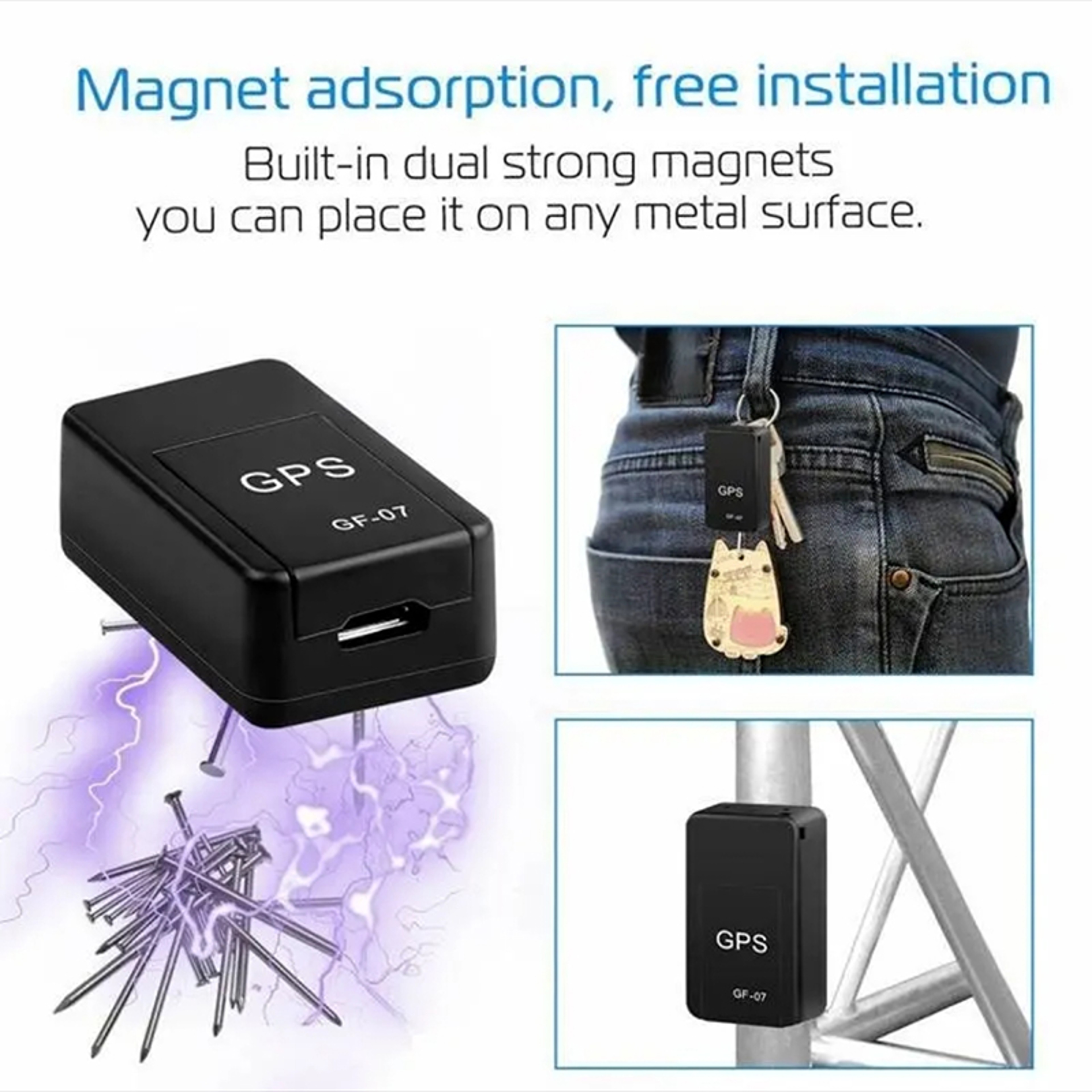 Strong Magnetic Mini GPS Tracker Portable Vehicle Tracker Antilost Antitheft Device Precise Positio 3