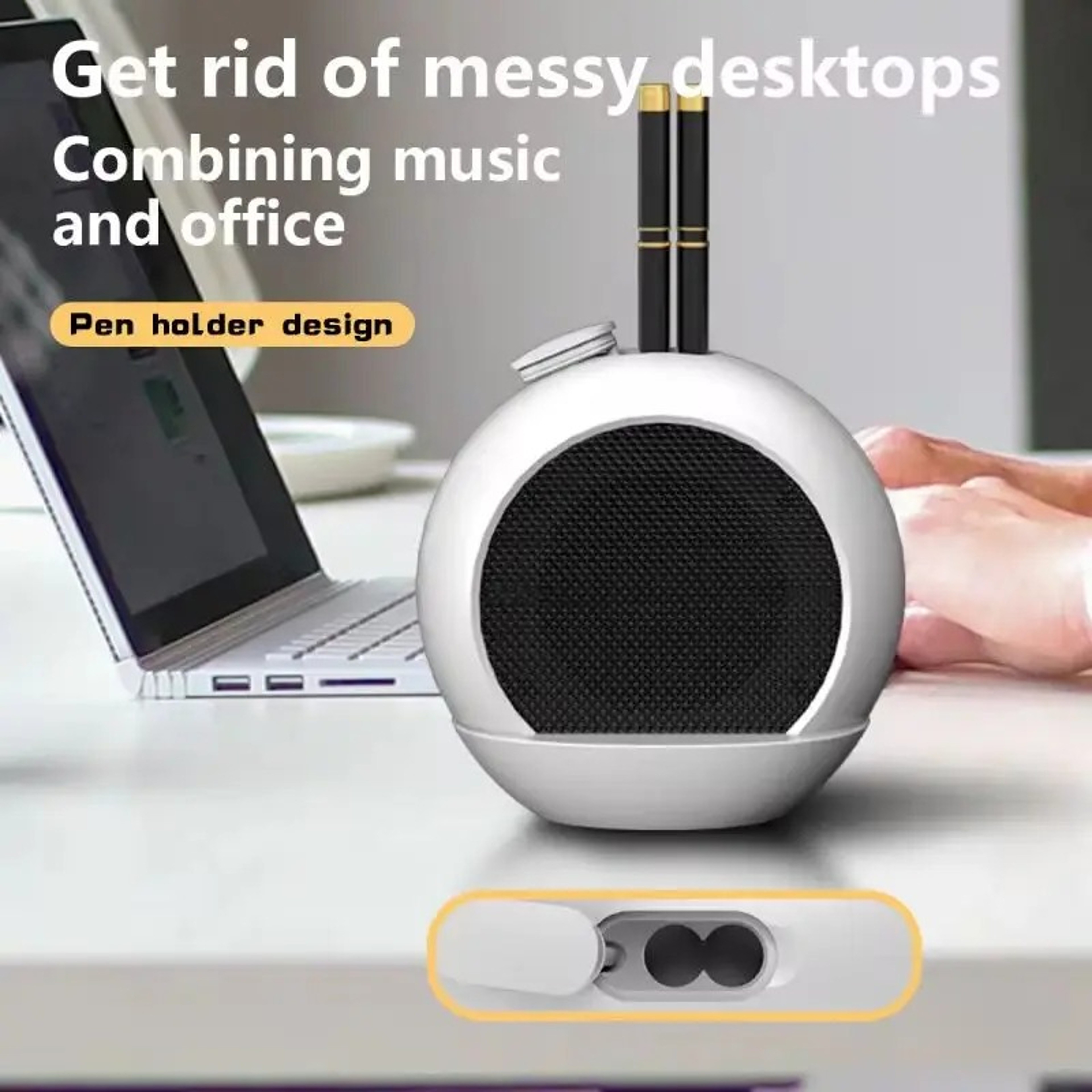 Wireless Speaker and Alarm Clock, Multifunctional Digital Music Device for Home, Travel, and Sports, Small Size – view 4