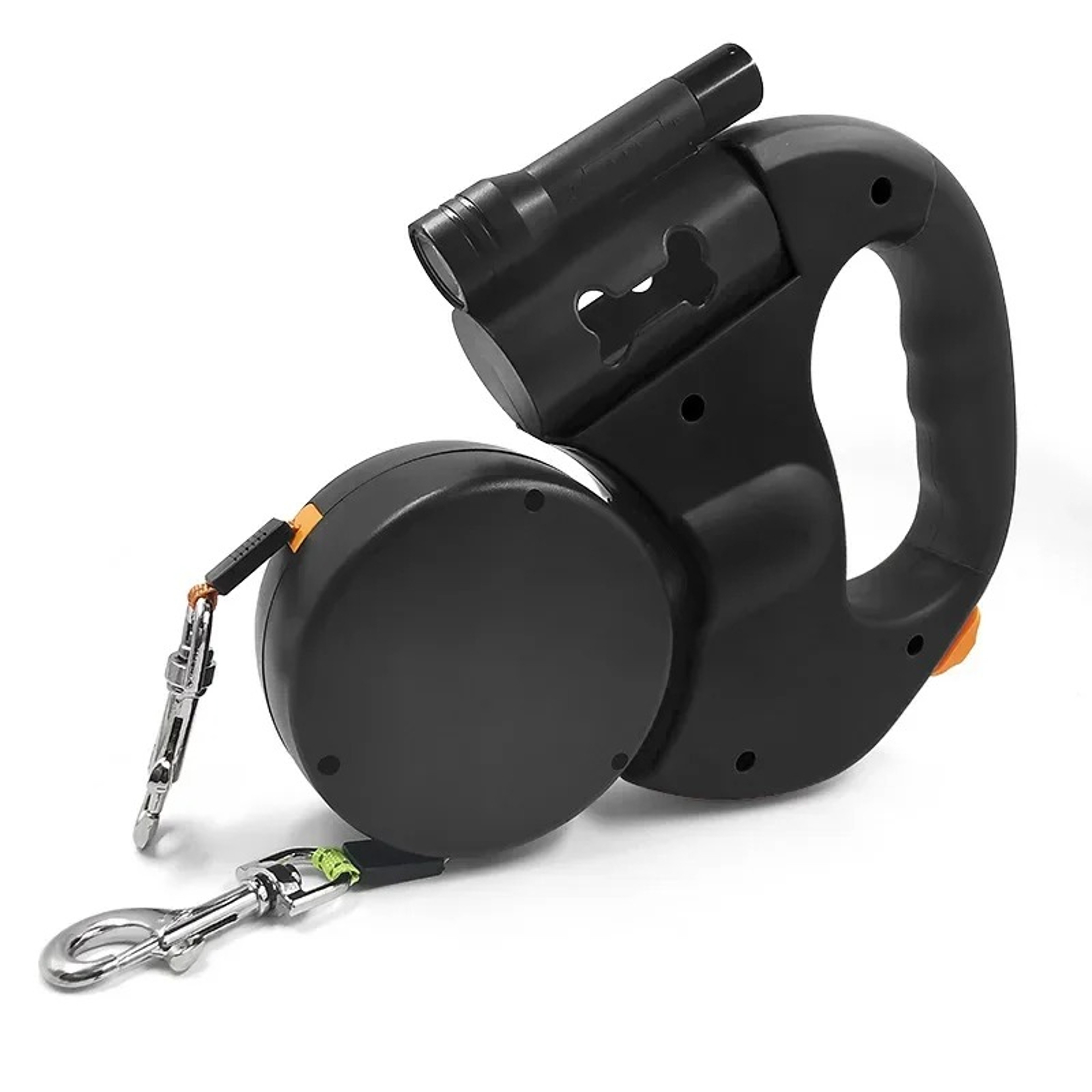 LED Retractable Double Dog Leash with Reflective Features for Small to Medium Dogs. – view 8