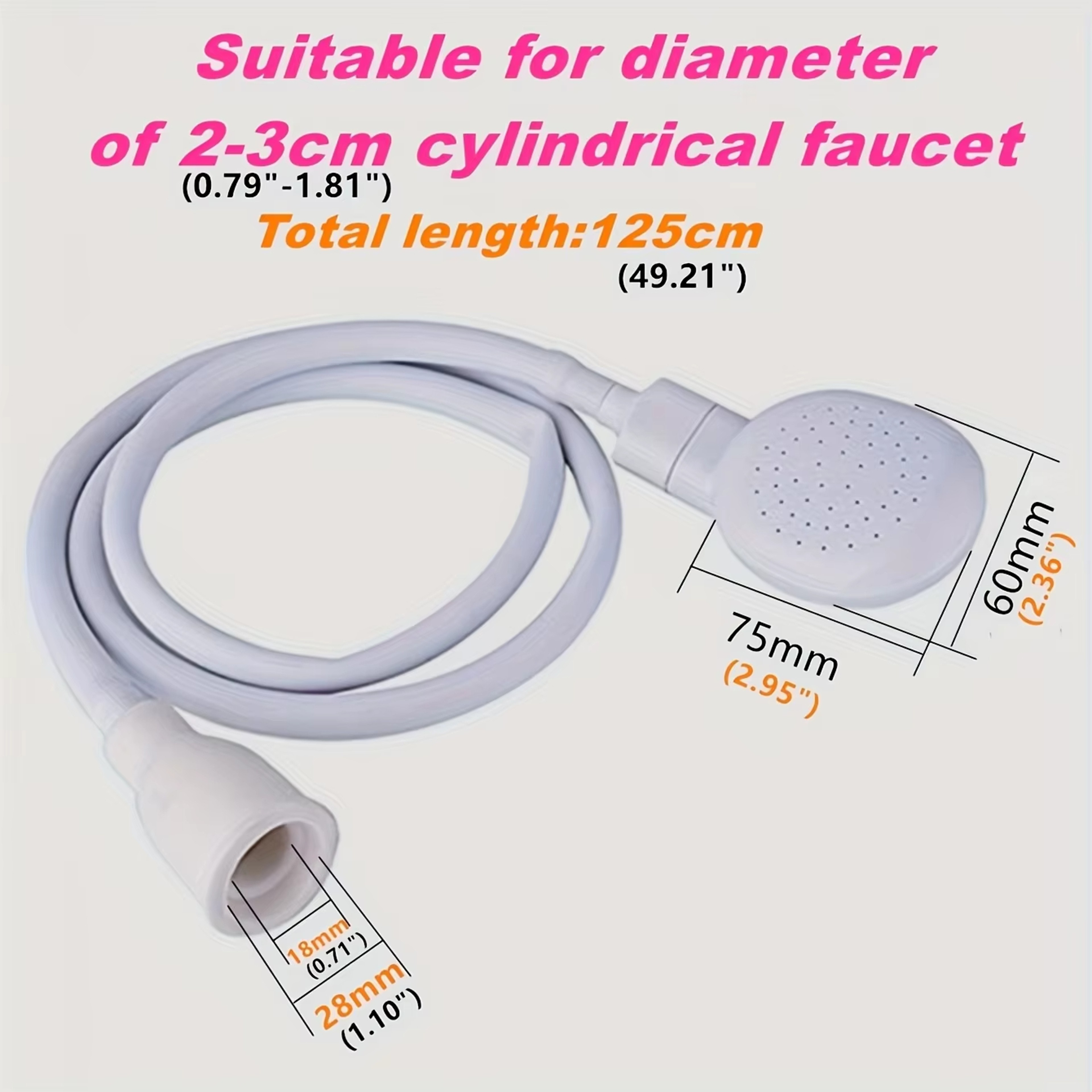 Portable Shower Head Attachment For Faucet Easy Installation Tap Spray Nozzle For Pet Bathing Hair  3