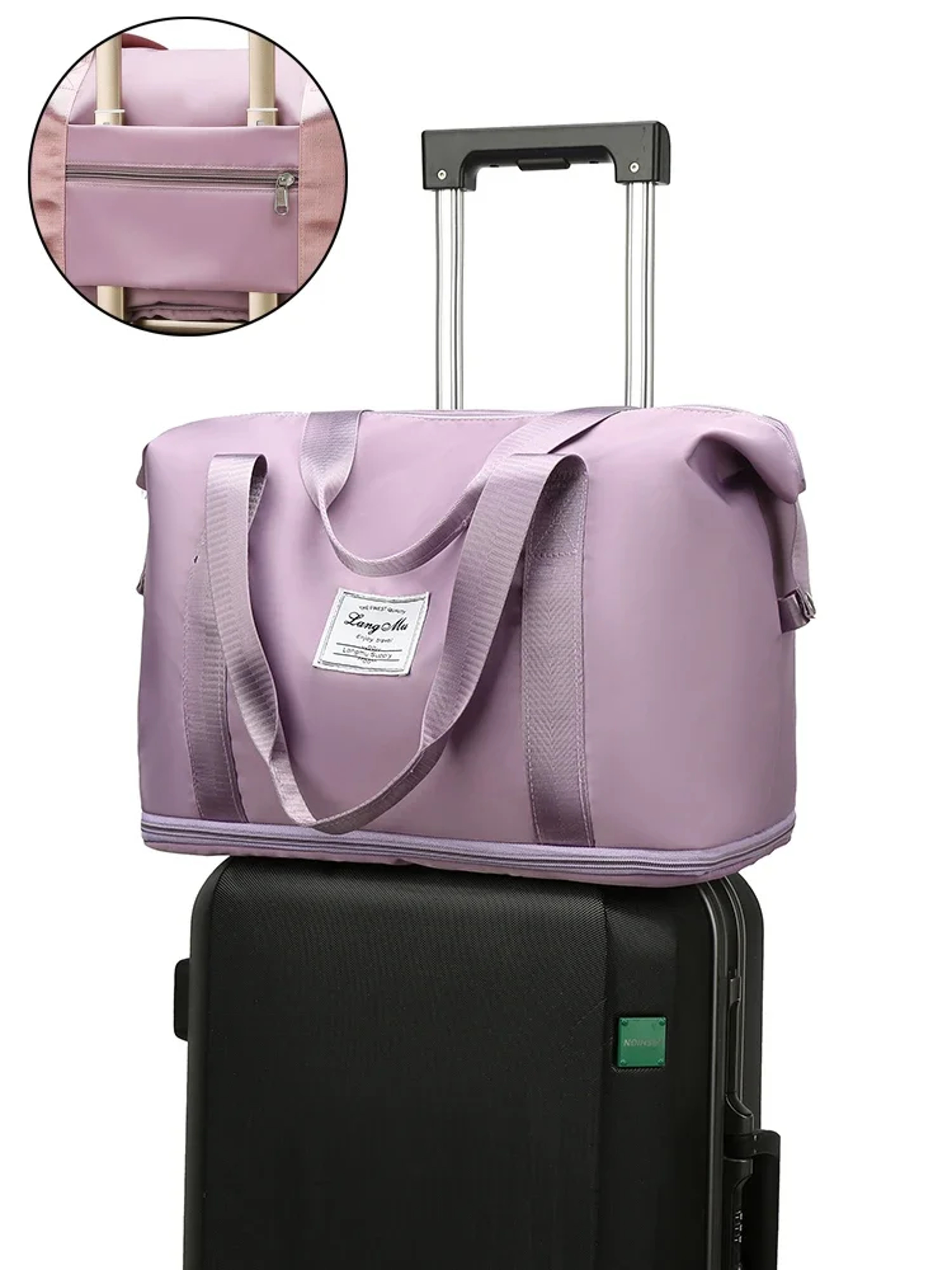 Waterproof Carry On Travel Duffle Bag Nylon Sports Tote Handbag Large Capacity For Women 1