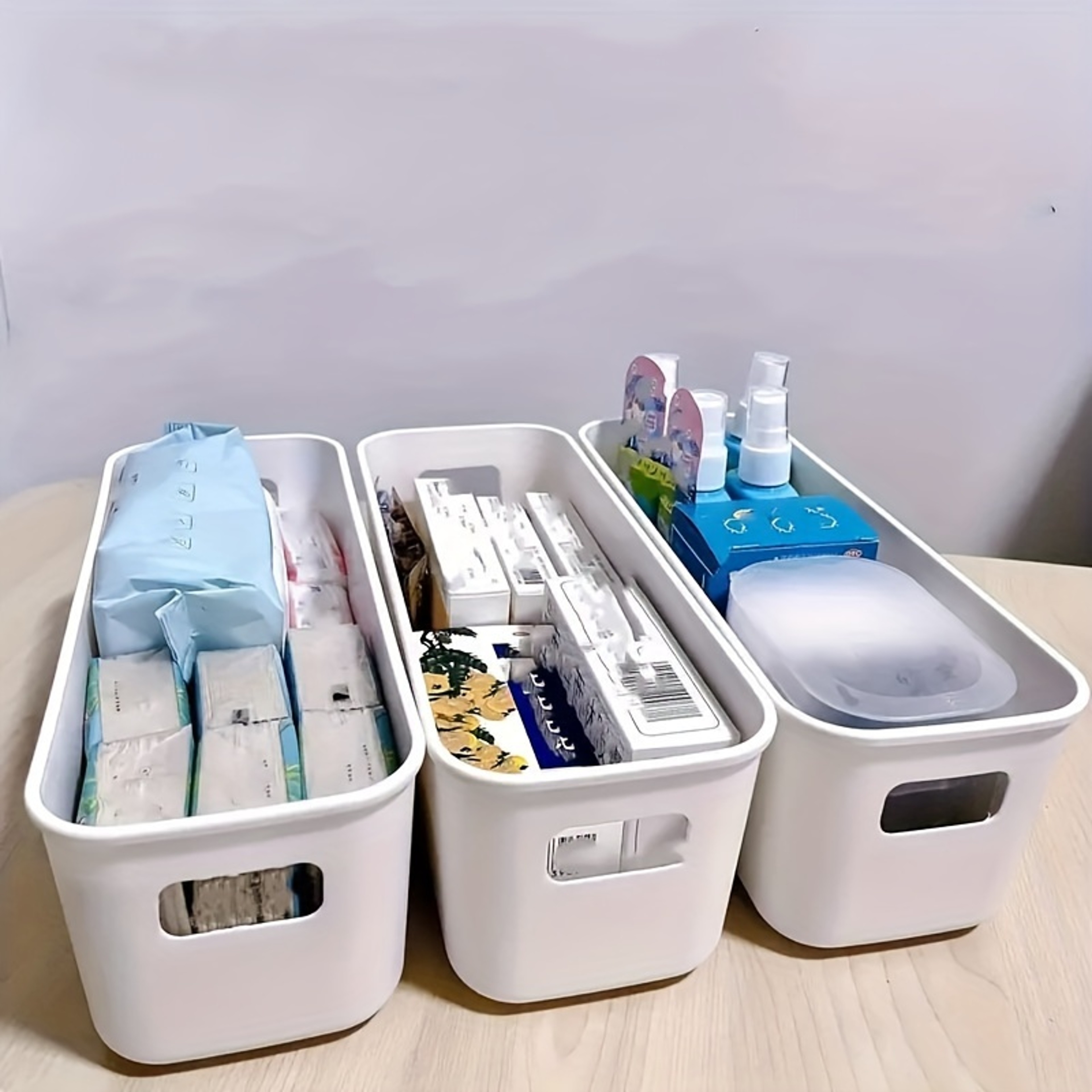 Plastic Storage Bins With Lids Organizer For Makeup Tools Desktop Storage Box Classic Style Lash Ac 2