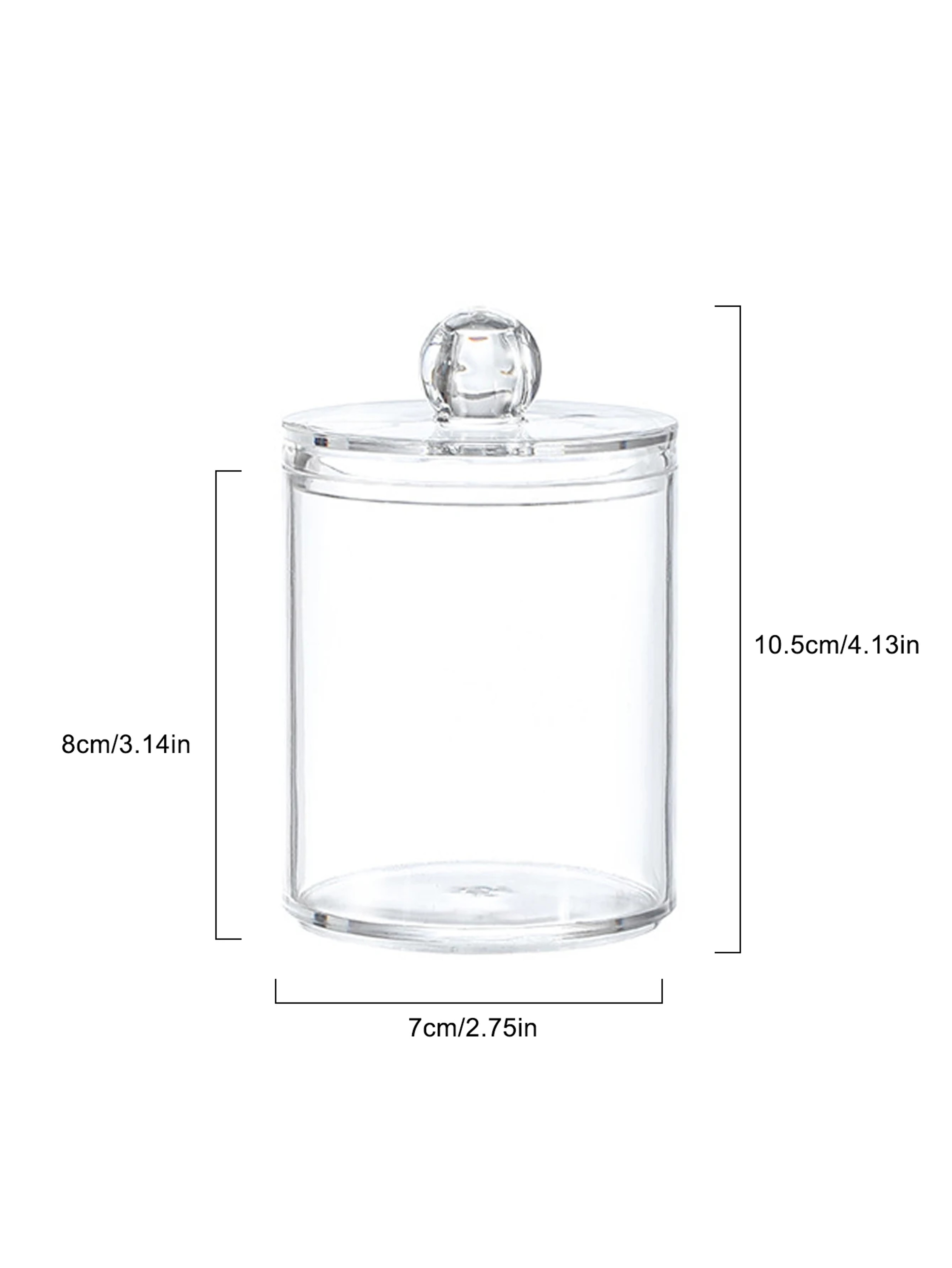 Transparent Plastic Cotton Swab Box Circular Design with Dust Cover Makeup Organizer Storage for Jewelry and Toothpicks – view 5