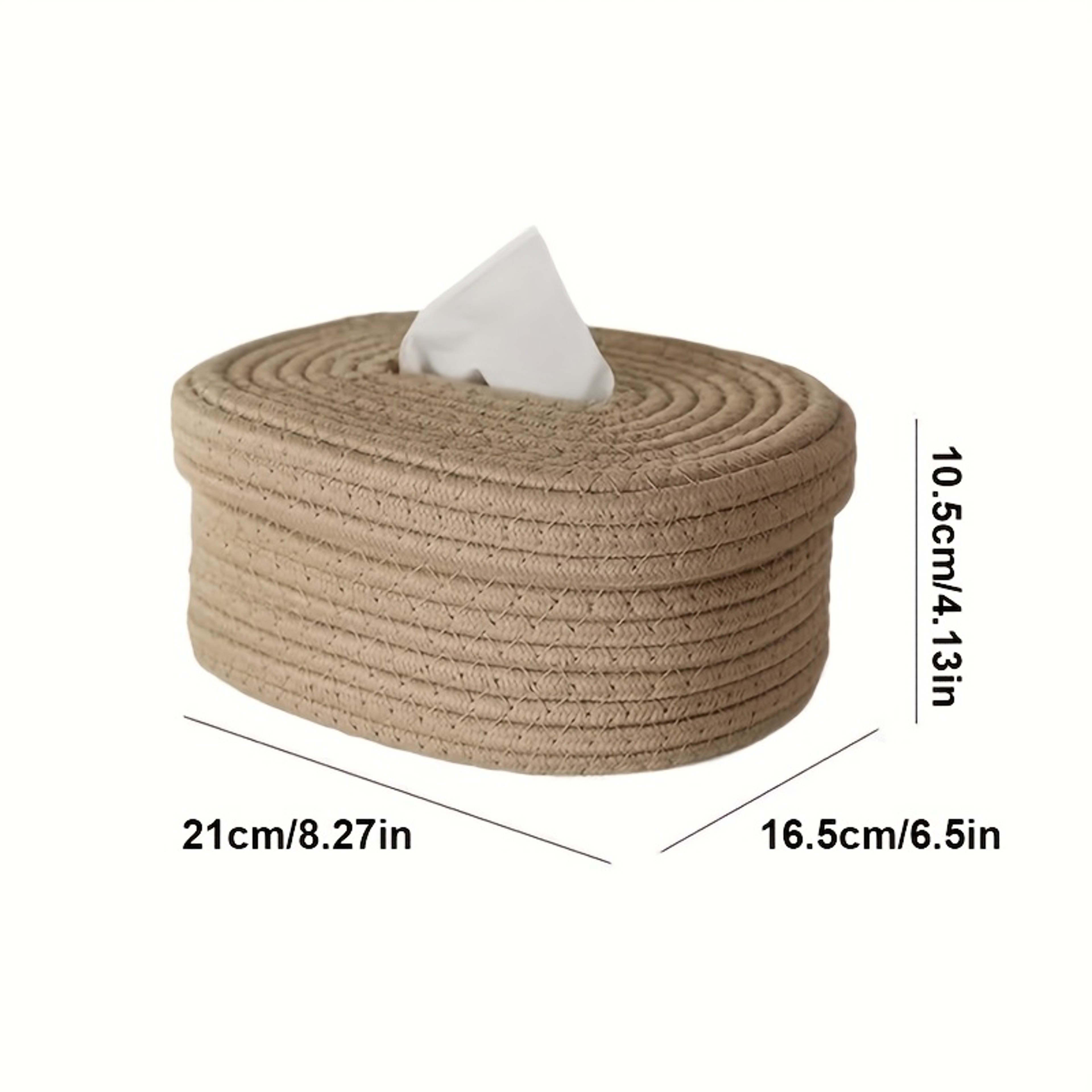 Stylish HandWoven Fabric Tissue Box Holder Washable Multifunctional Storage Lightweight For Face To 3