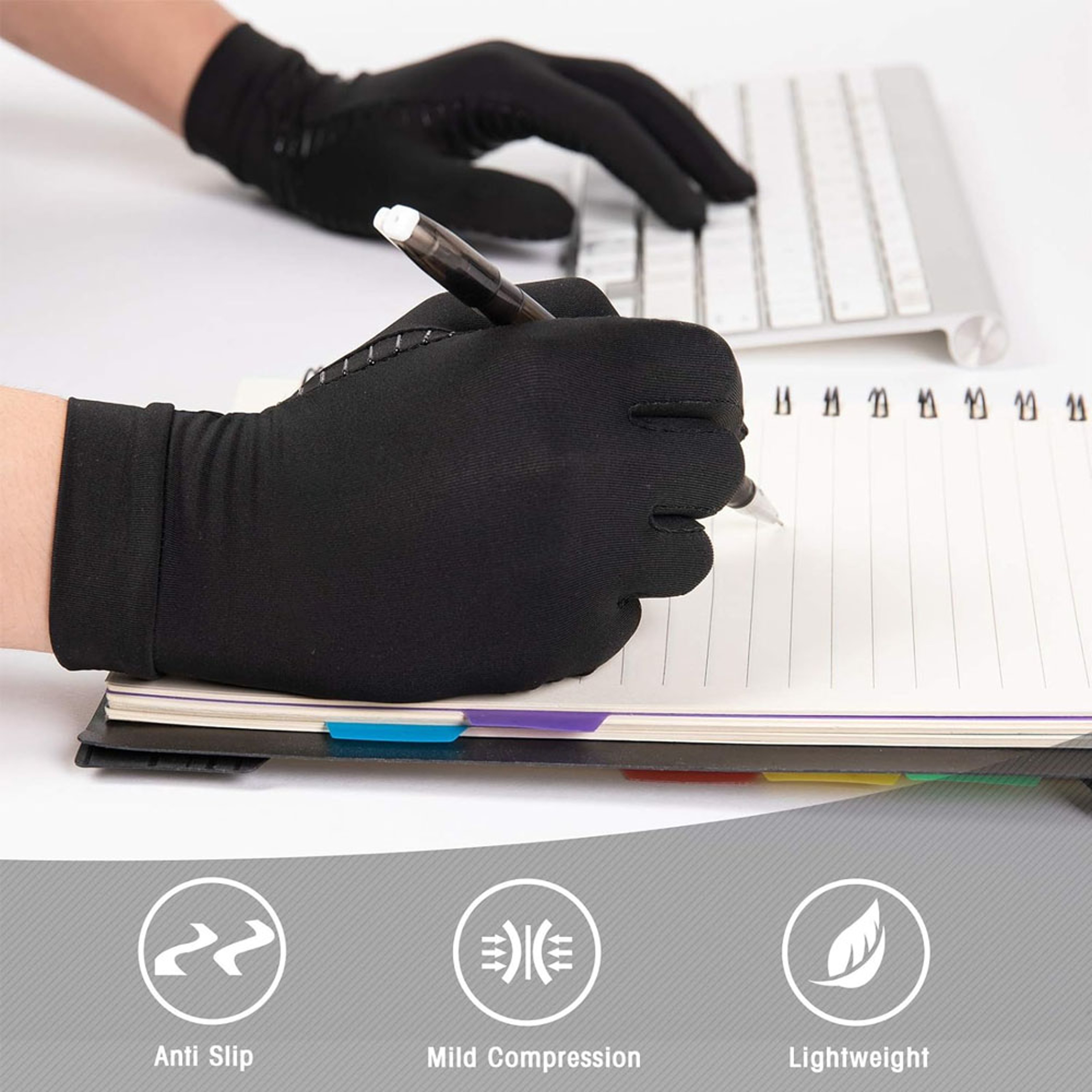 Copper Ion Fiber Arthritis Gloves For Wrist Pain Relief And Sports Support 3