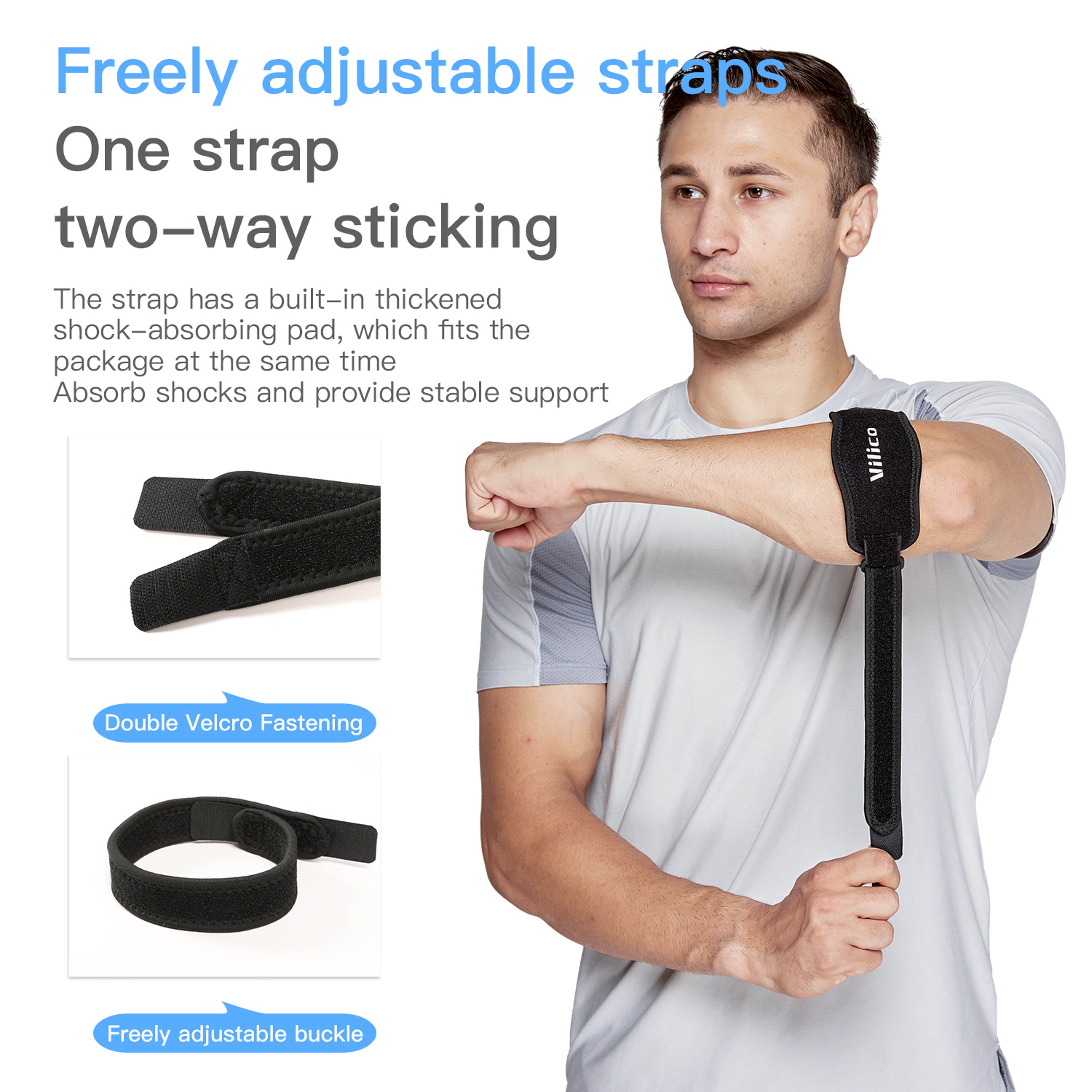 Elbow Support Strap For Basketball  Tennis Soft Cushion Epicondylitis Elbow Pad For Pain Relief 3