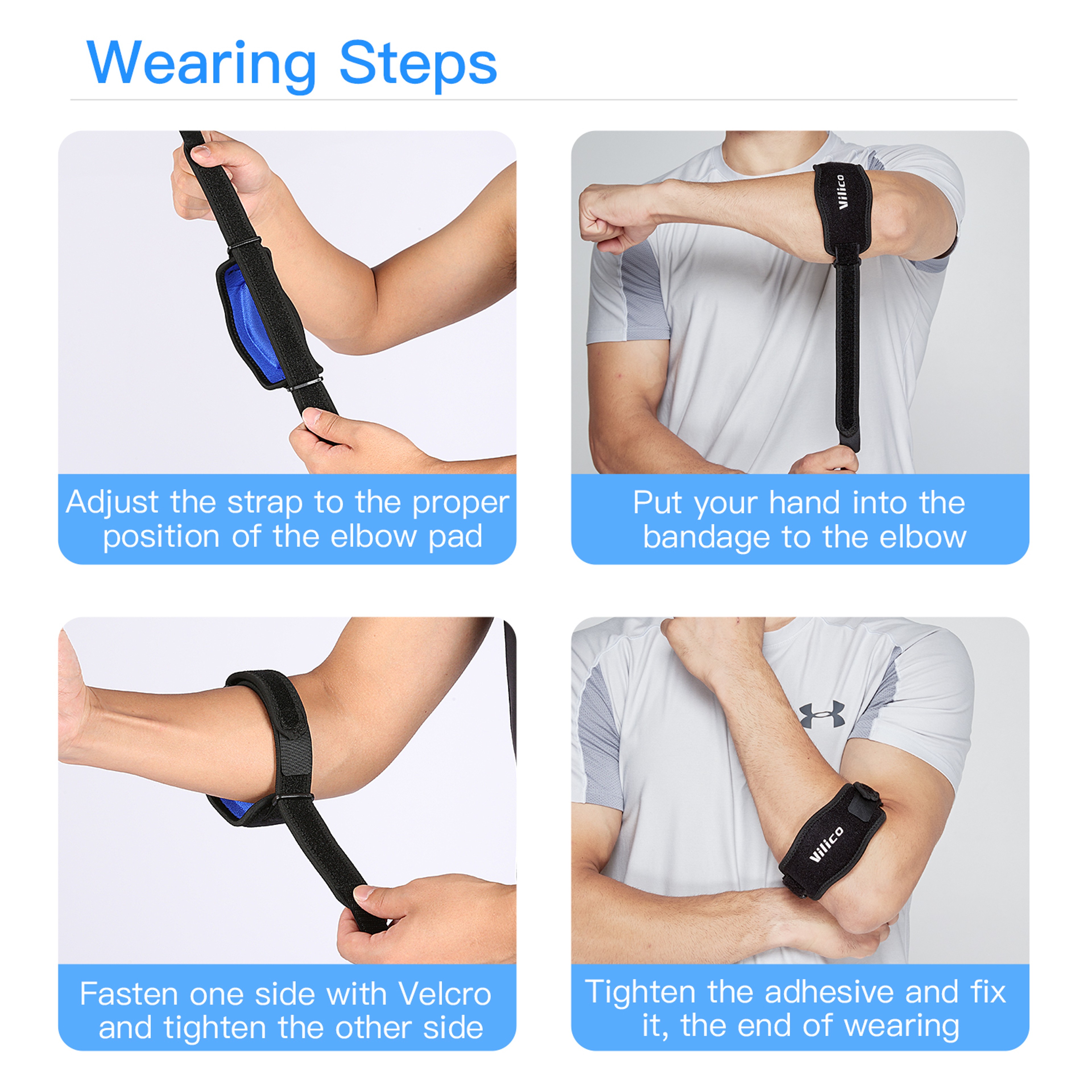 Elbow Support Strap For Basketball  Tennis Soft Cushion Epicondylitis Elbow Pad For Pain Relief 4