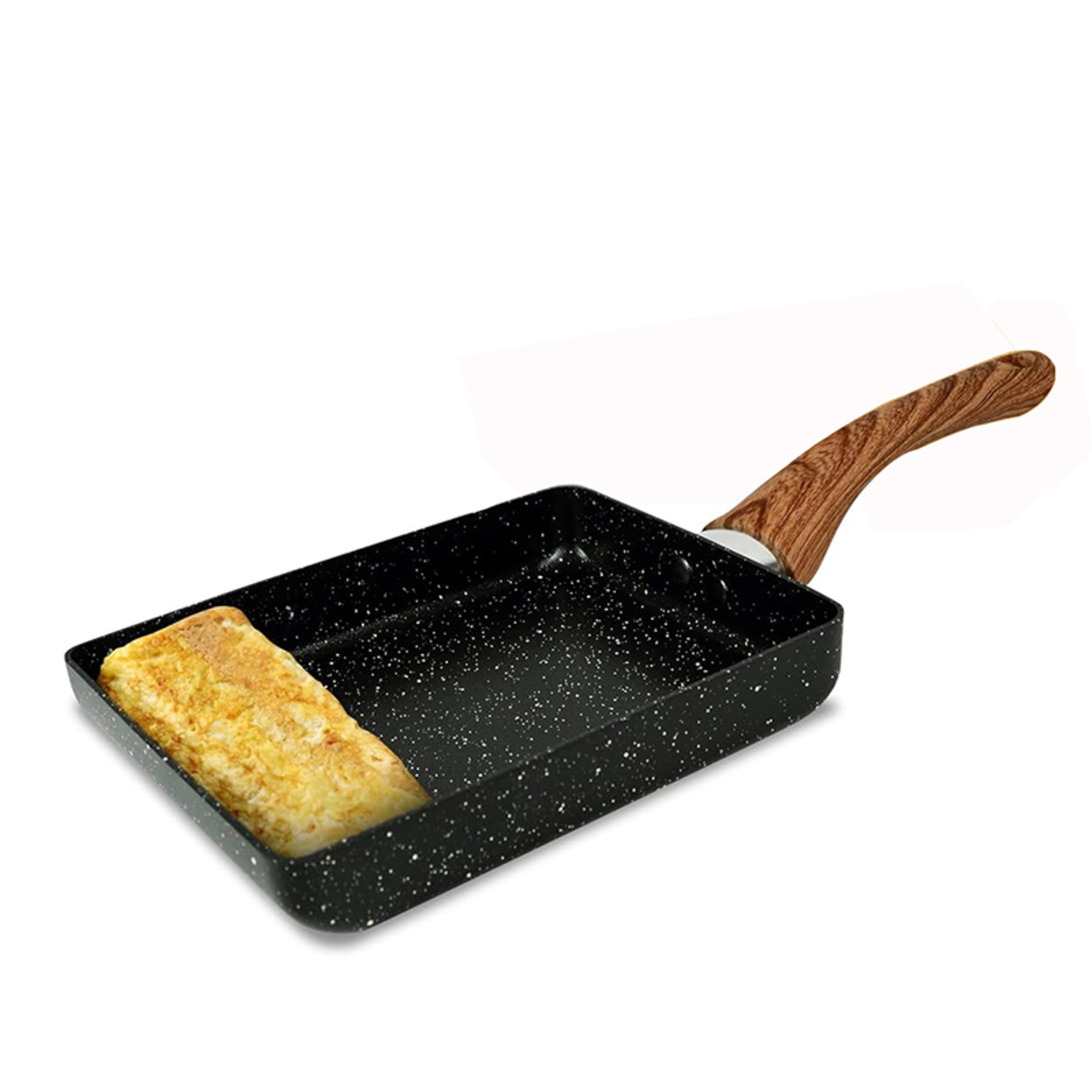Nonstick Omelette Pan With Wooden Handle Perfect For Pancakes  Eggs 0