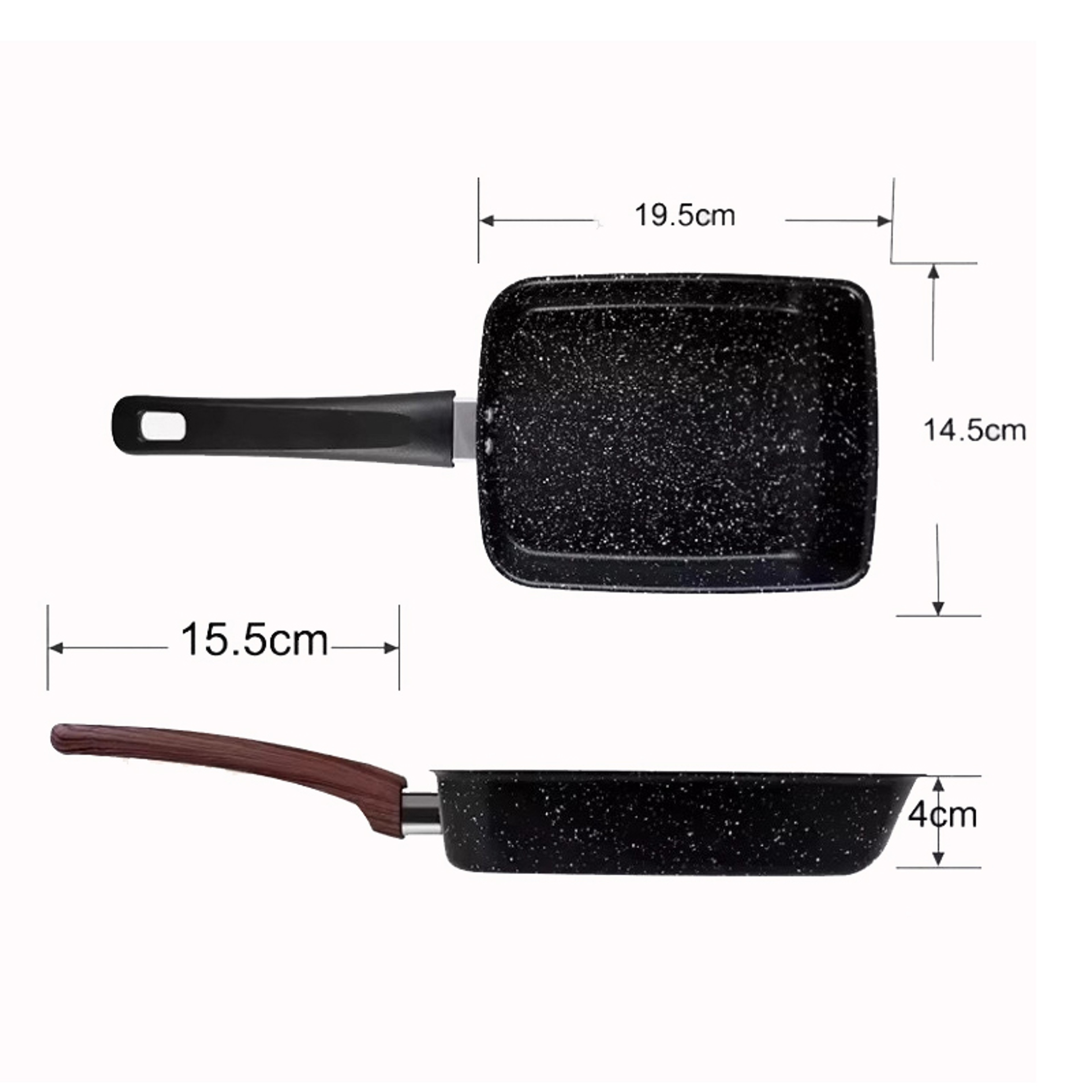 Nonstick Omelette Pan With Wooden Handle Perfect For Pancakes  Eggs 5