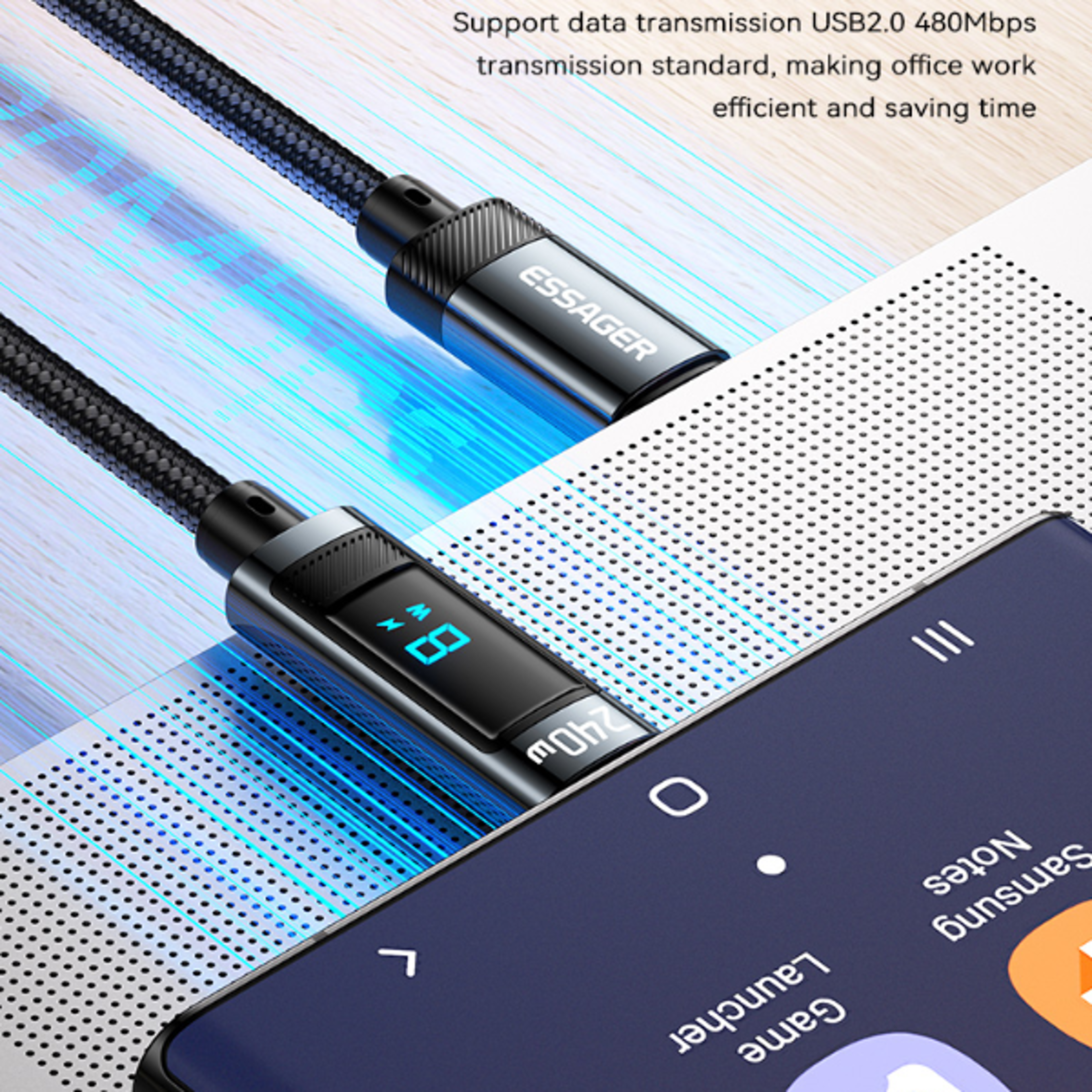 USB Type C to USB C Cable Fast Charging Cord USBC Charger