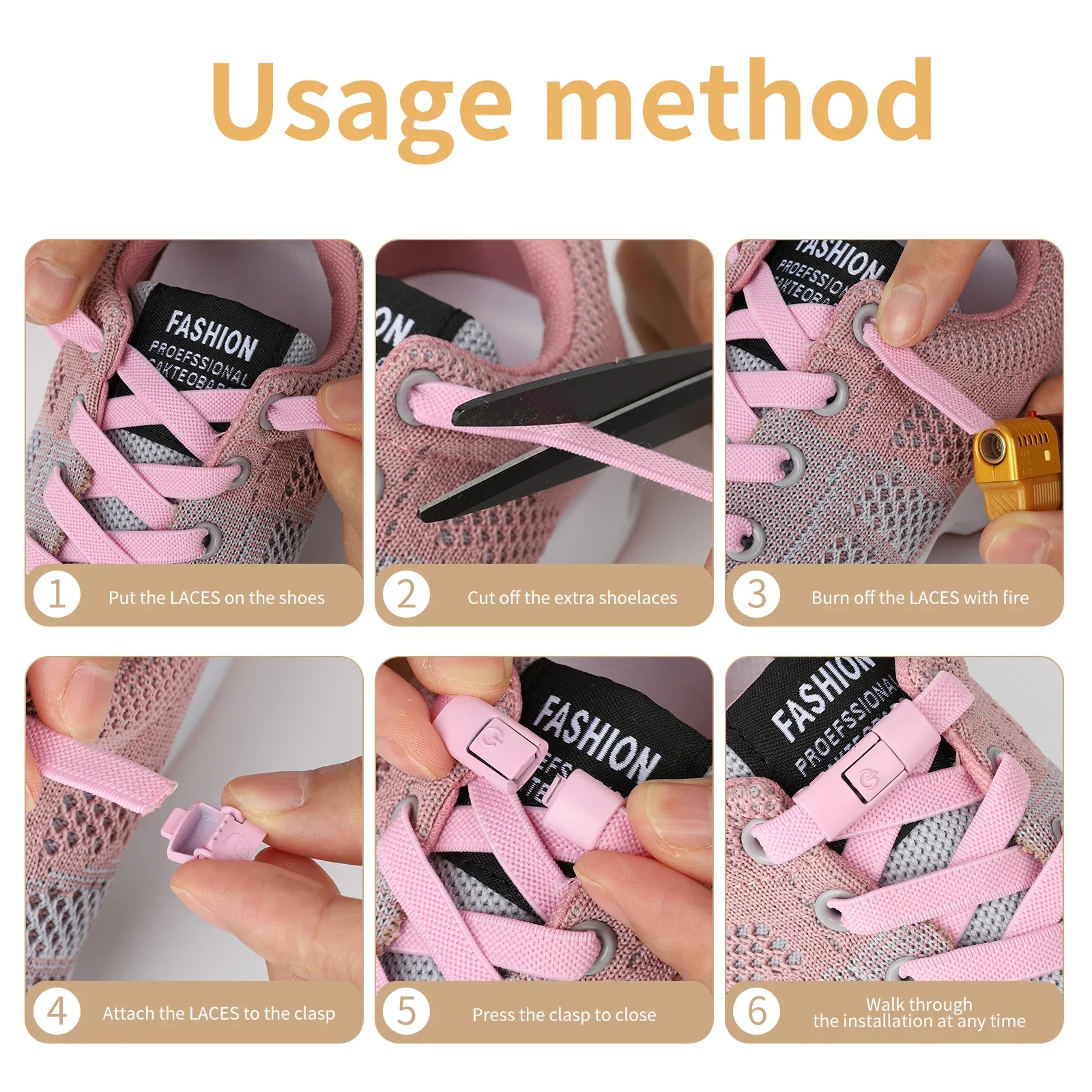 Elastic No Tie Shoe Laces Widened Flat Shoelaces With Press Lock For Sneakers Kids  Adults 5