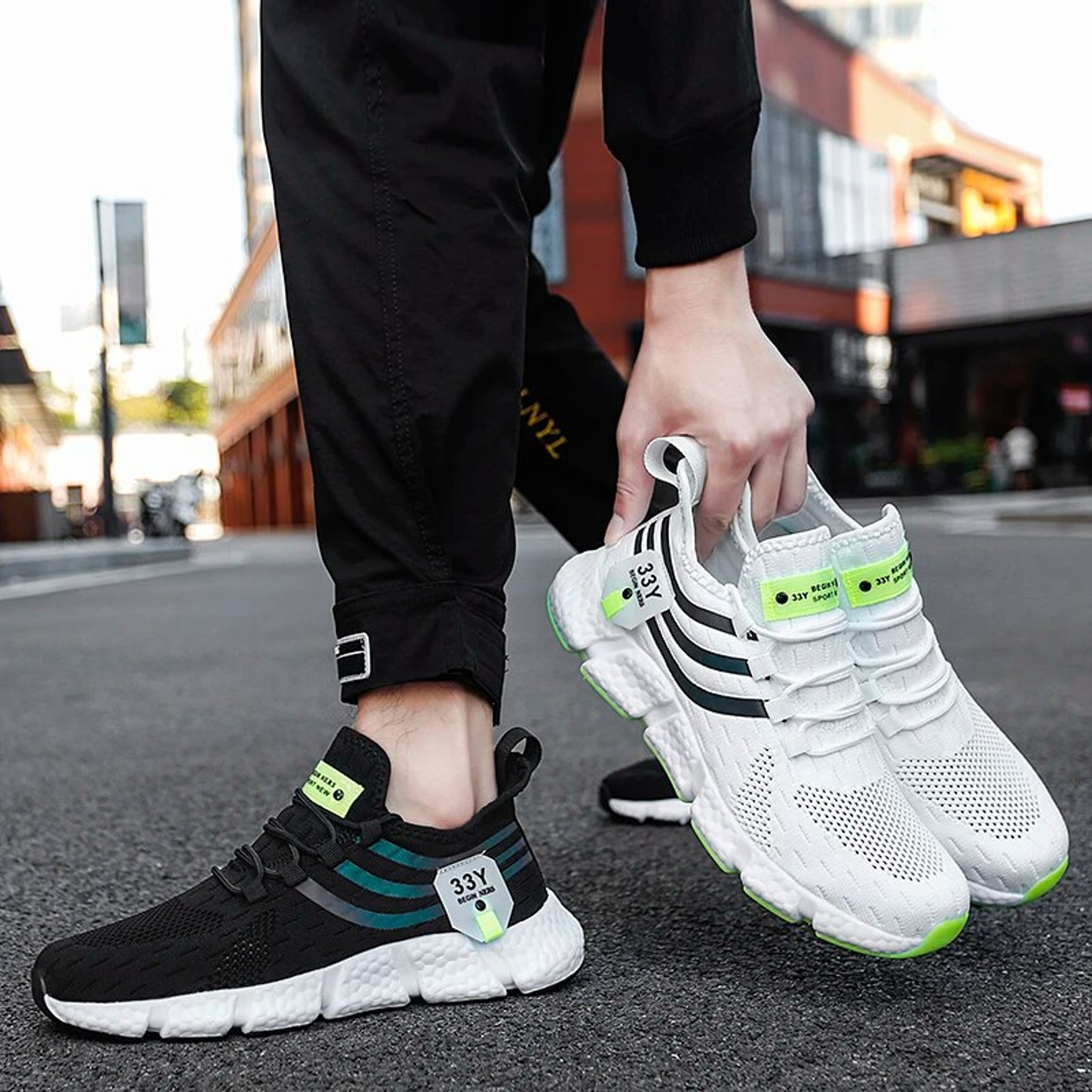 Mens Breathable Mesh Sneakers Lightweight Athletic Running Shoes for Outdoor Jogging & Walking – view 4