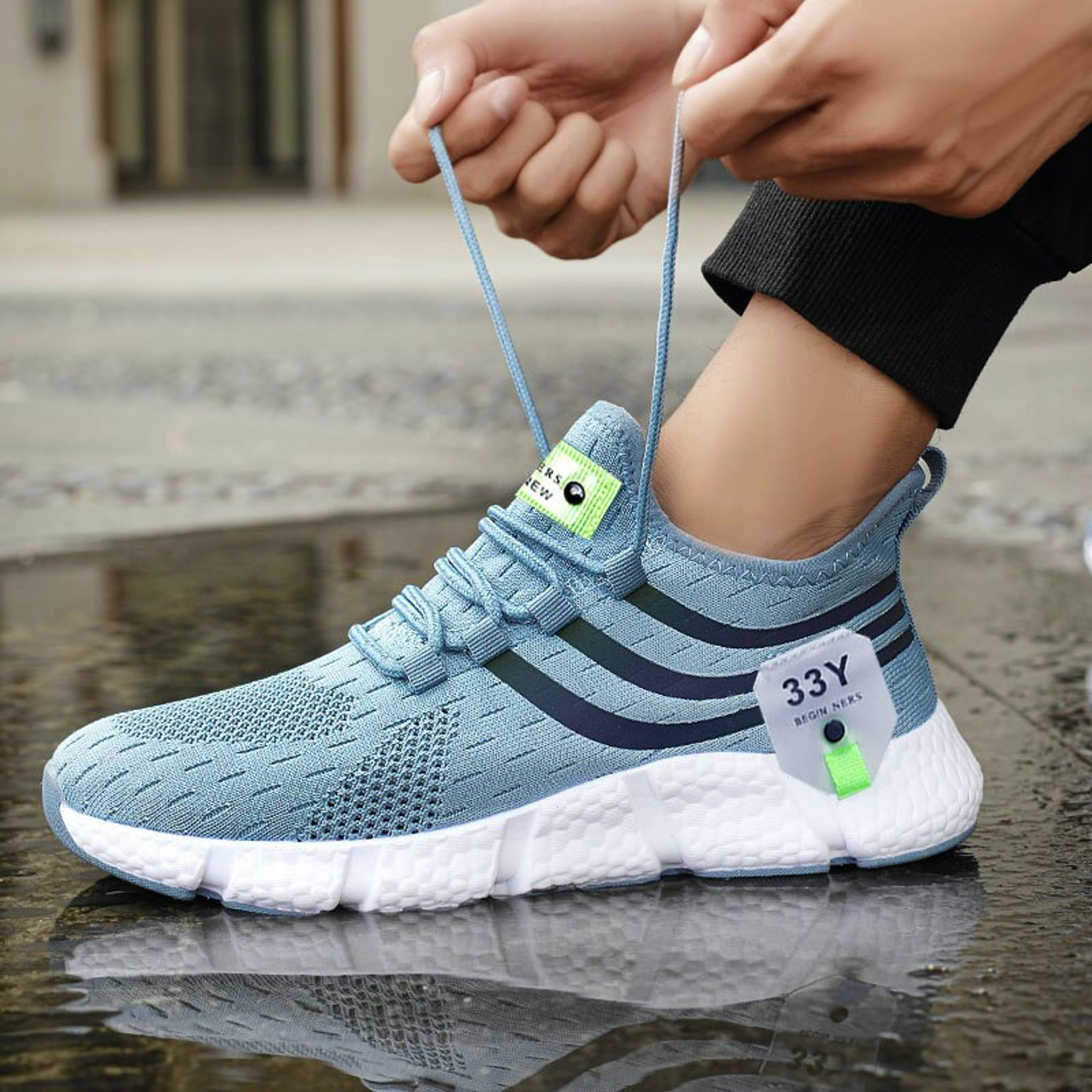 Mens Breathable Mesh Sneakers Lightweight Athletic Running Shoes for Outdoor Jogging & Walking – view 7