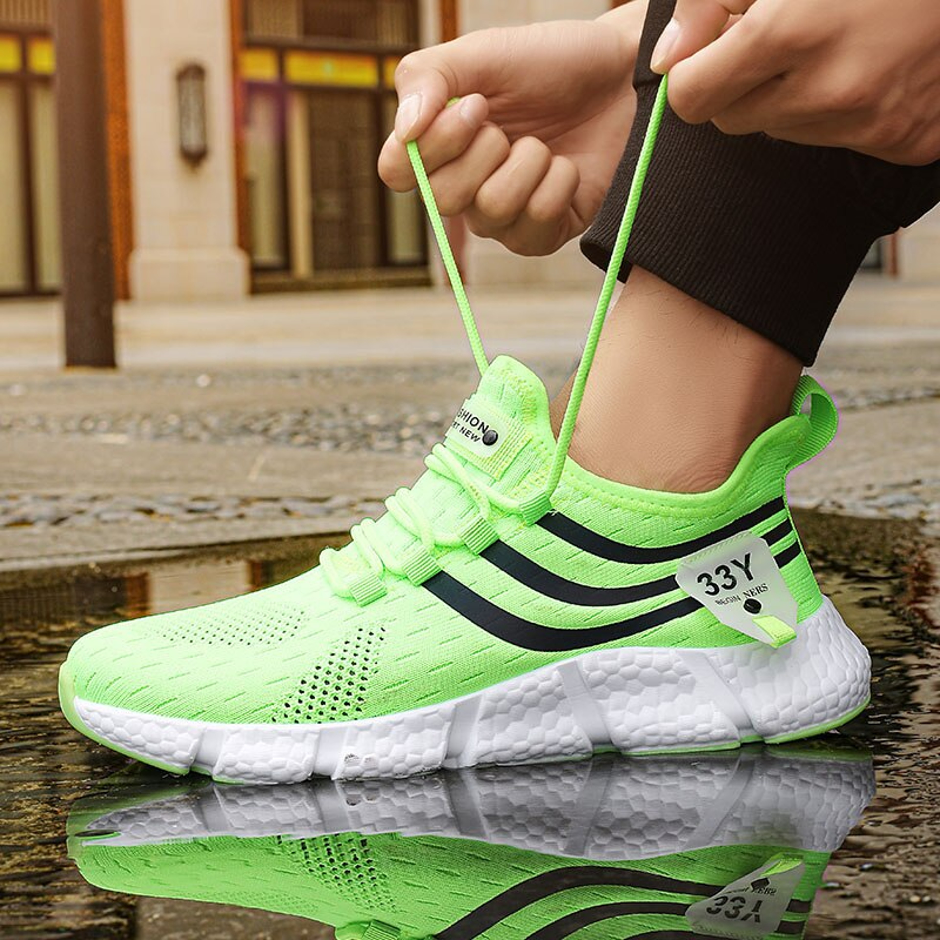 Mens Breathable Mesh Sneakers Lightweight Athletic Running Shoes for Outdoor Jogging & Walking – view 8