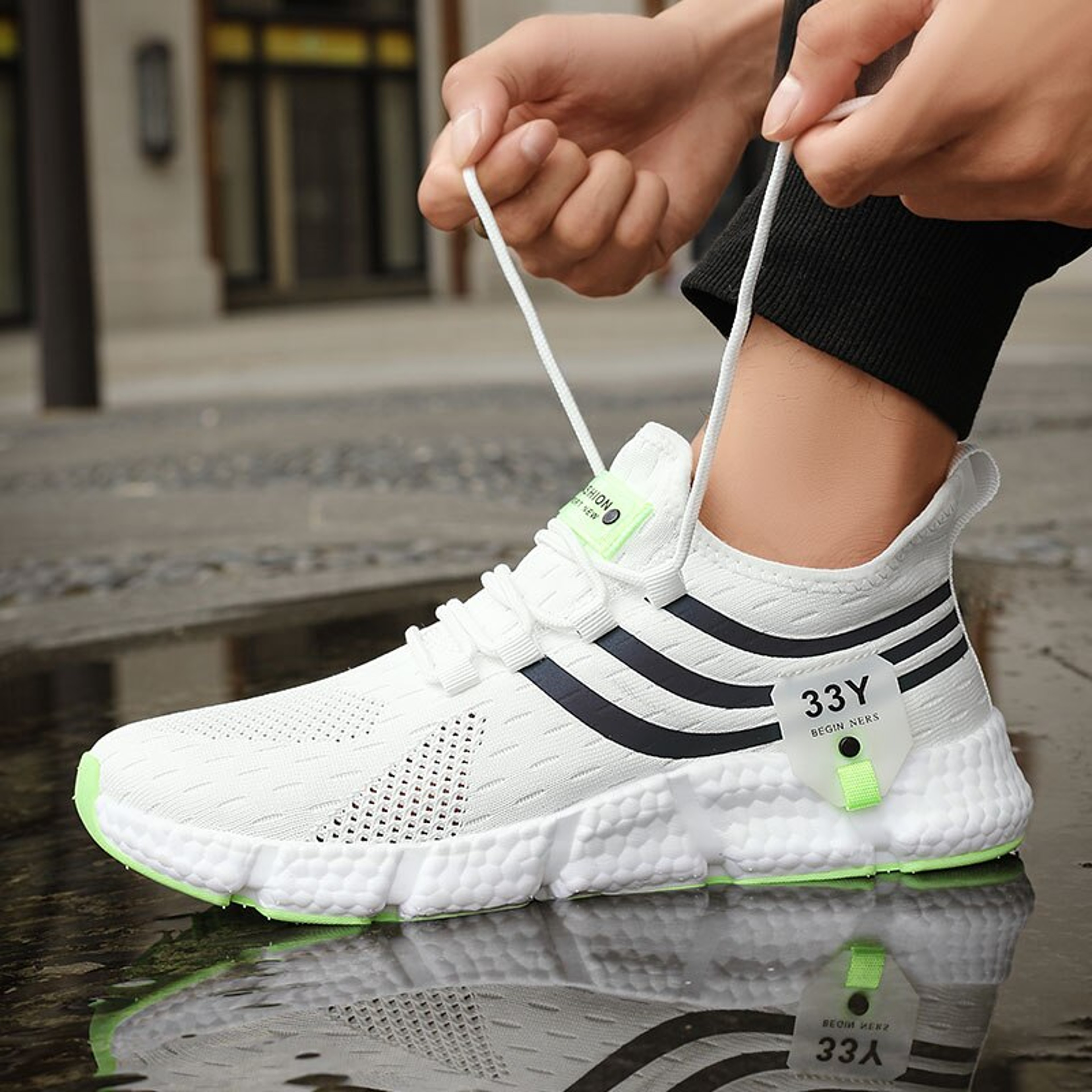 Mens Breathable Mesh Sneakers Lightweight Athletic Running Shoes for Outdoor Jogging & Walking – view 9