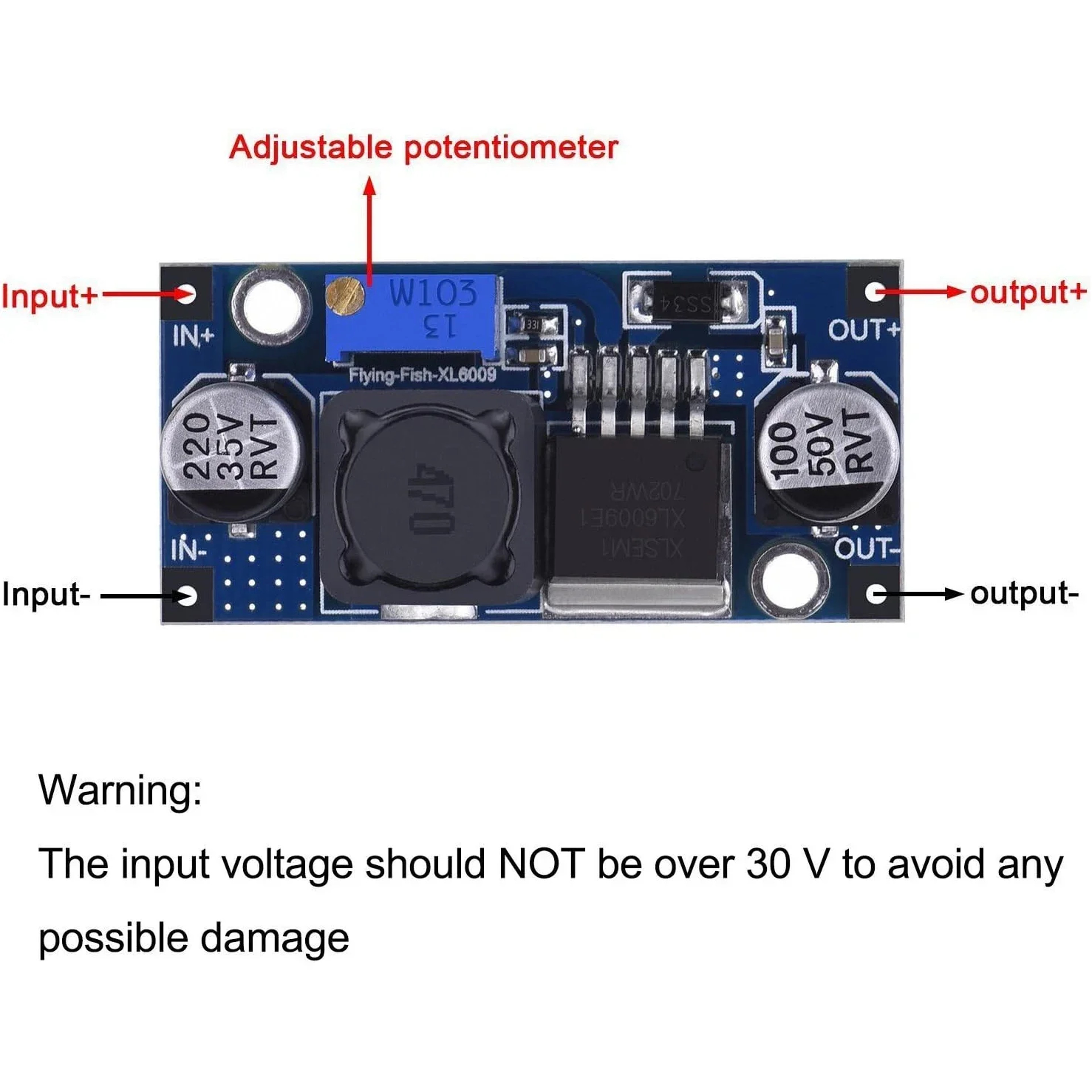 DC-DC Buck Boost Voltage Converter Power Module, Adjustable Switch Power Supply – view 6