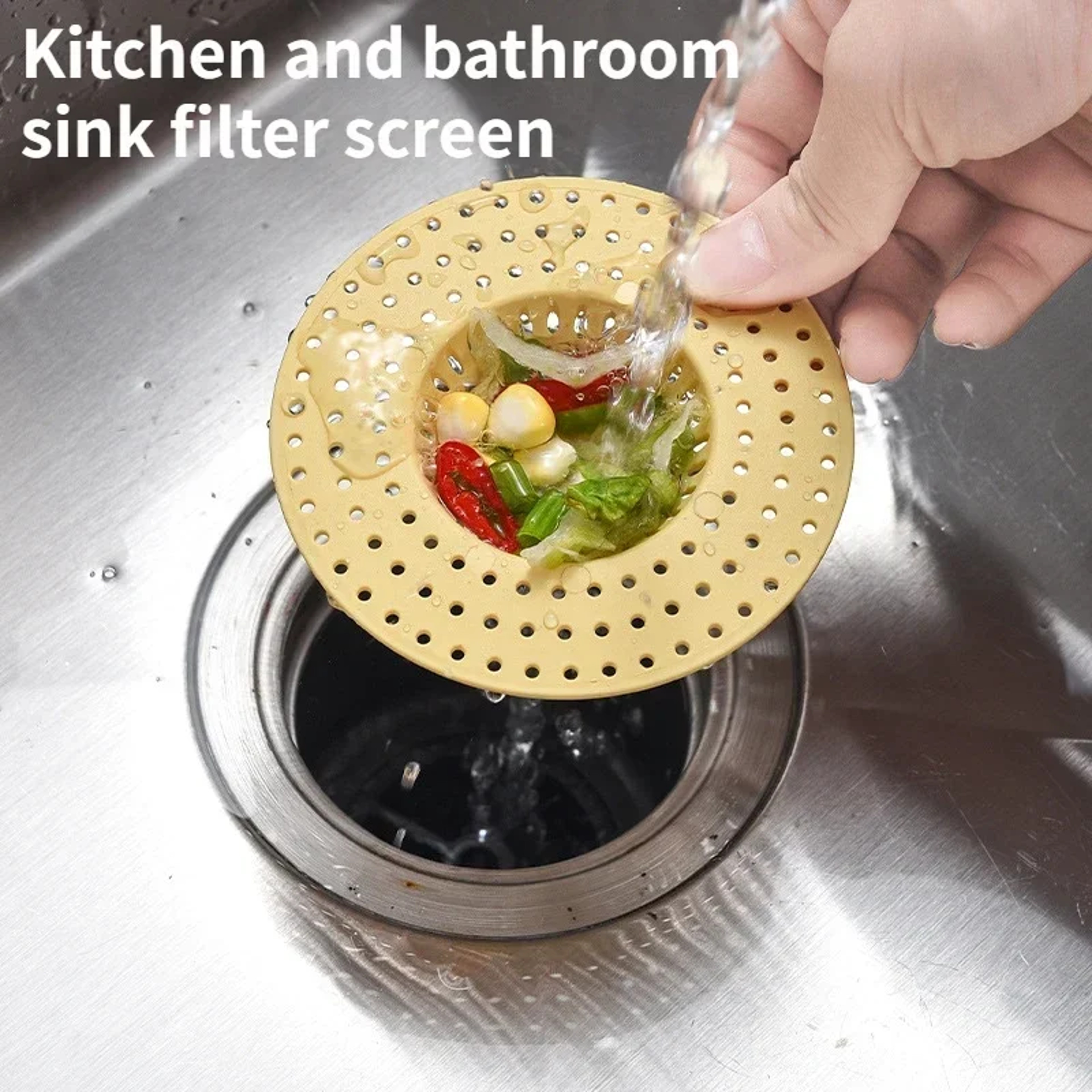 Plastic Kitchen Sink Filter Strainer Premium Hair Catcher  Waste Collector For Drains 1