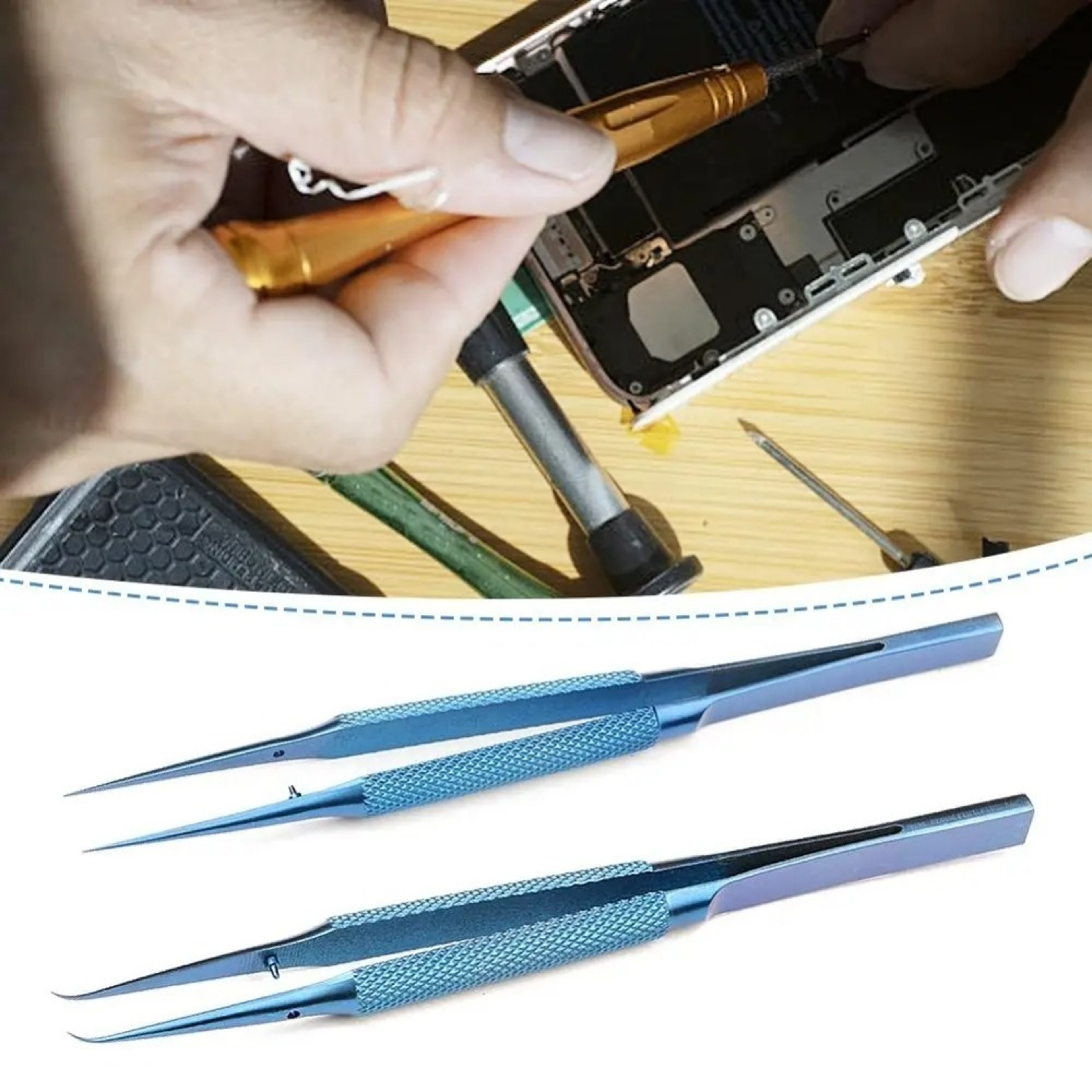 Professional Titanium Alloy Tweezers for Phone Repair & Electronics – view 3