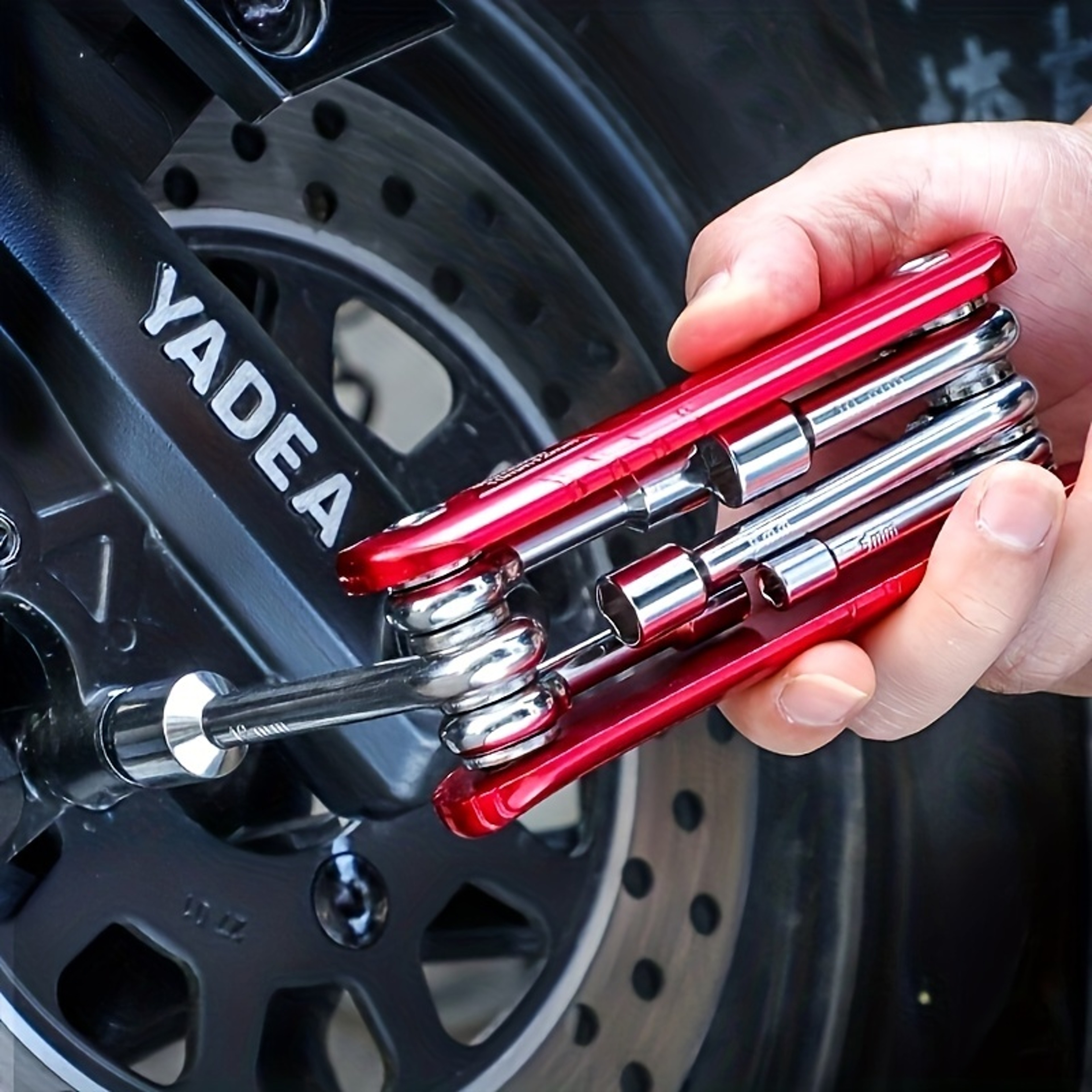 Portable Multifunction Tool Set with Folding Socket Wrench Compact Kit – view 2