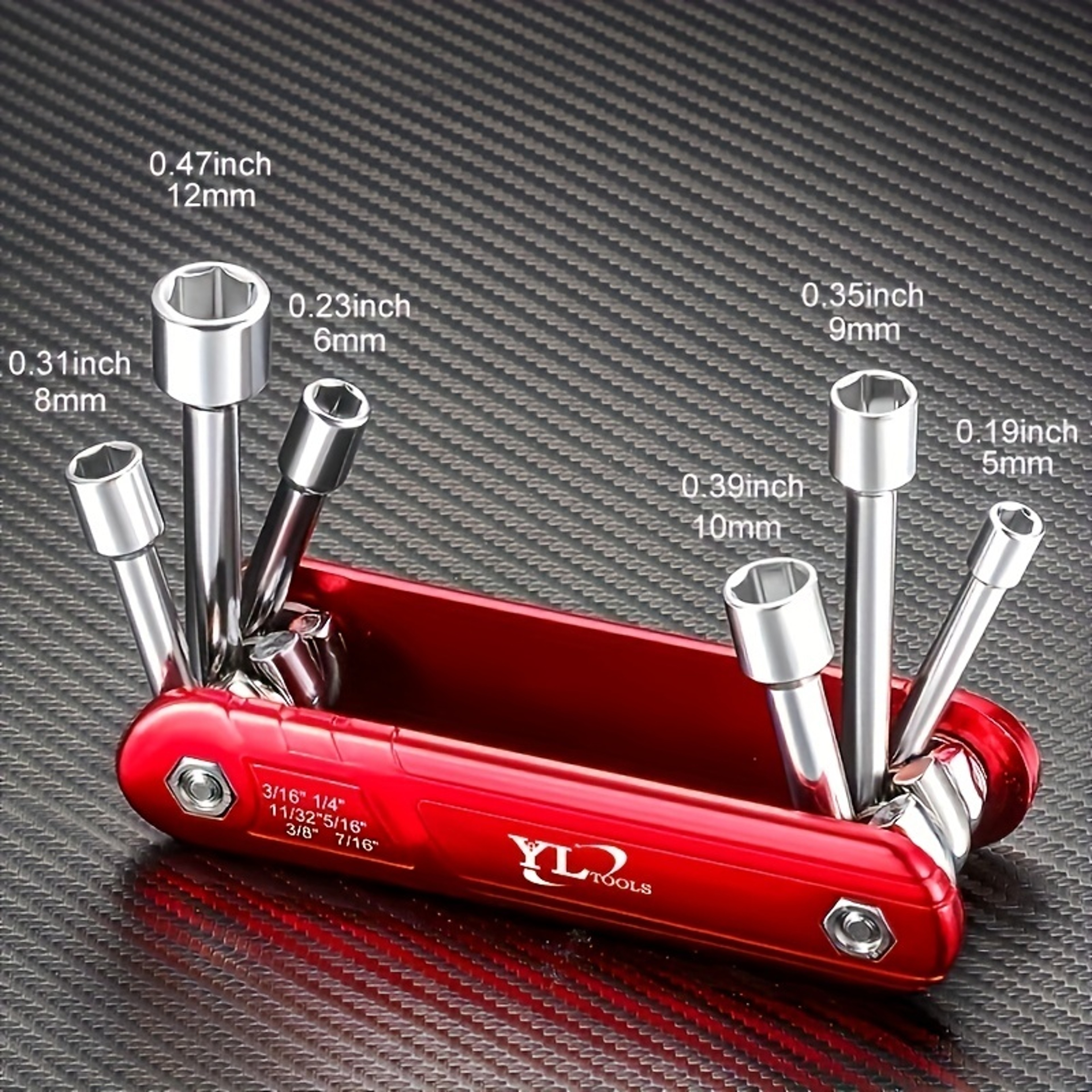 Portable Multifunction Tool Set with Folding Socket Wrench Compact Kit – view 6