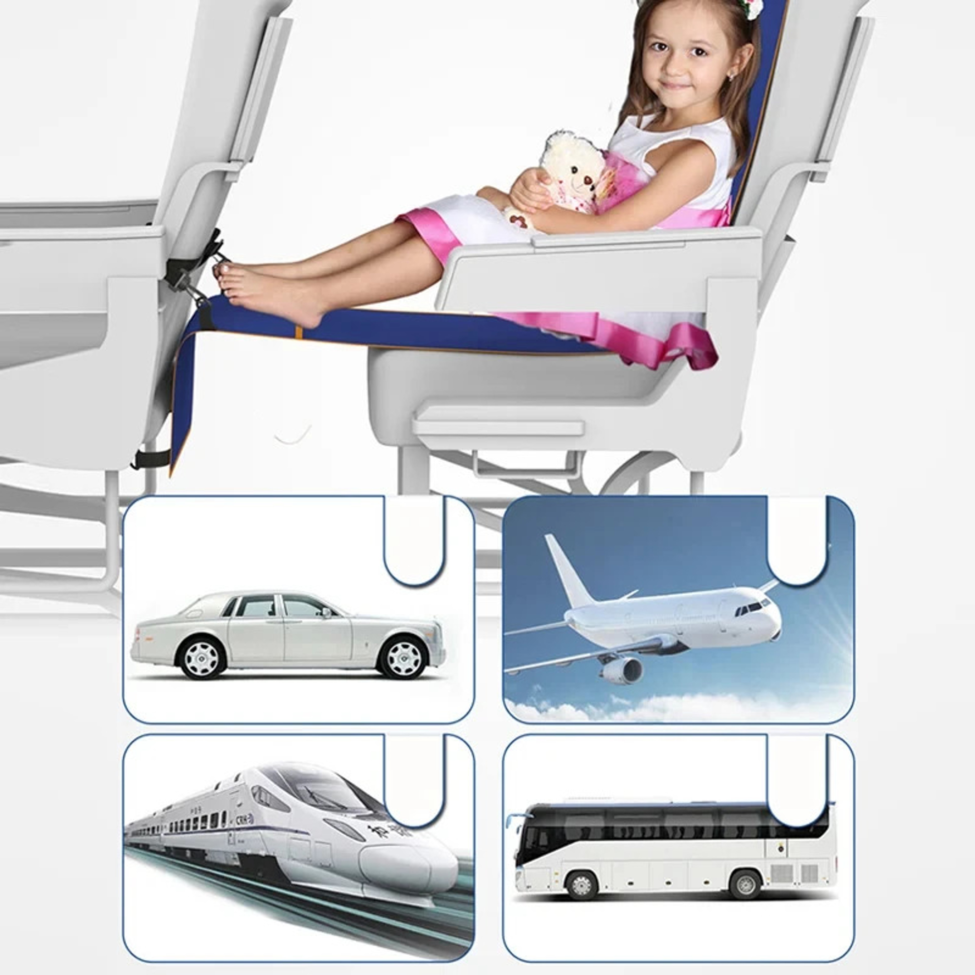 ComfortLift Airplane Footrest Hammock Portable Travel Footrest for Flights, Cars and Trains – view 6