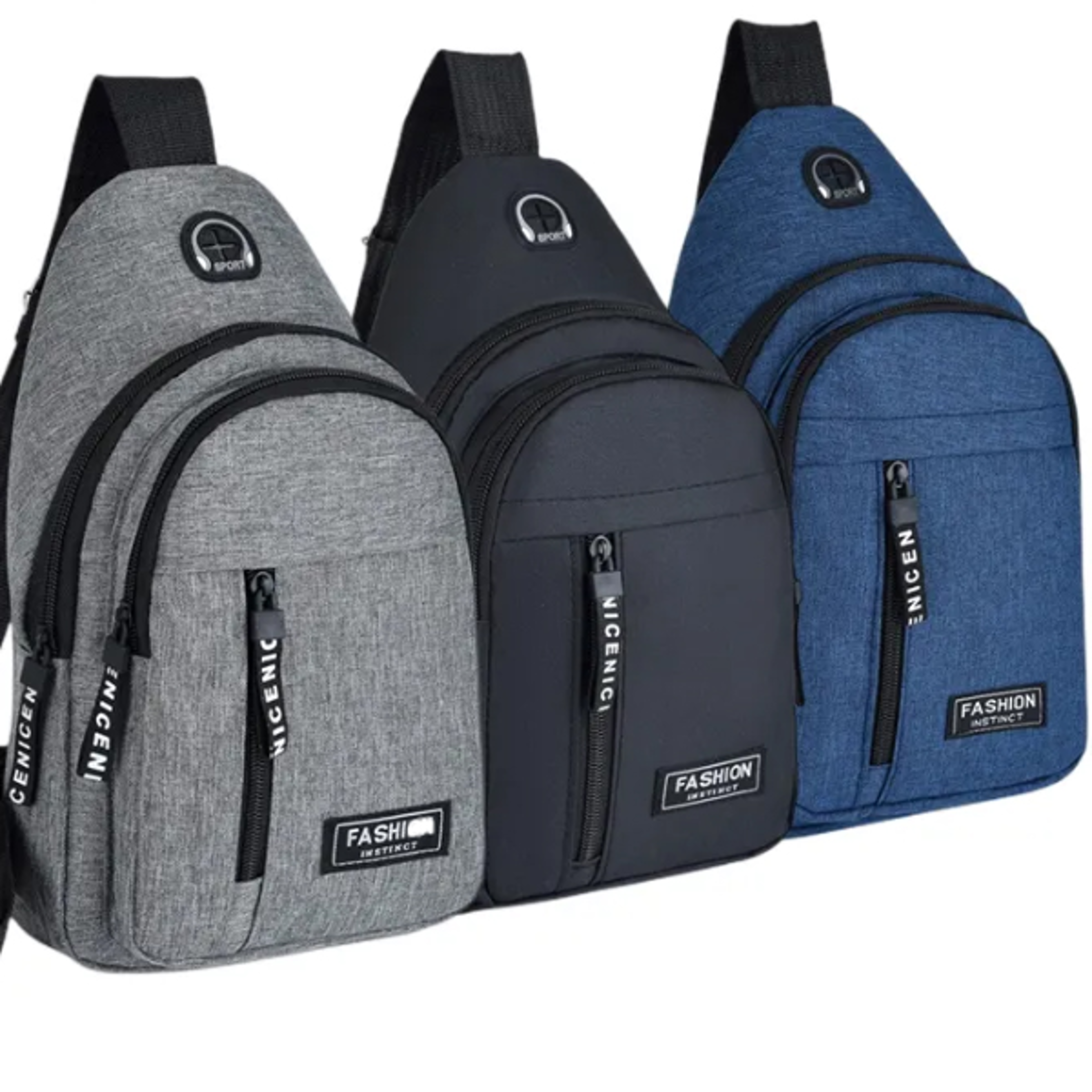 Mens Waterproof Chest Bag Stylish Multifunctional Style Messenger Bag