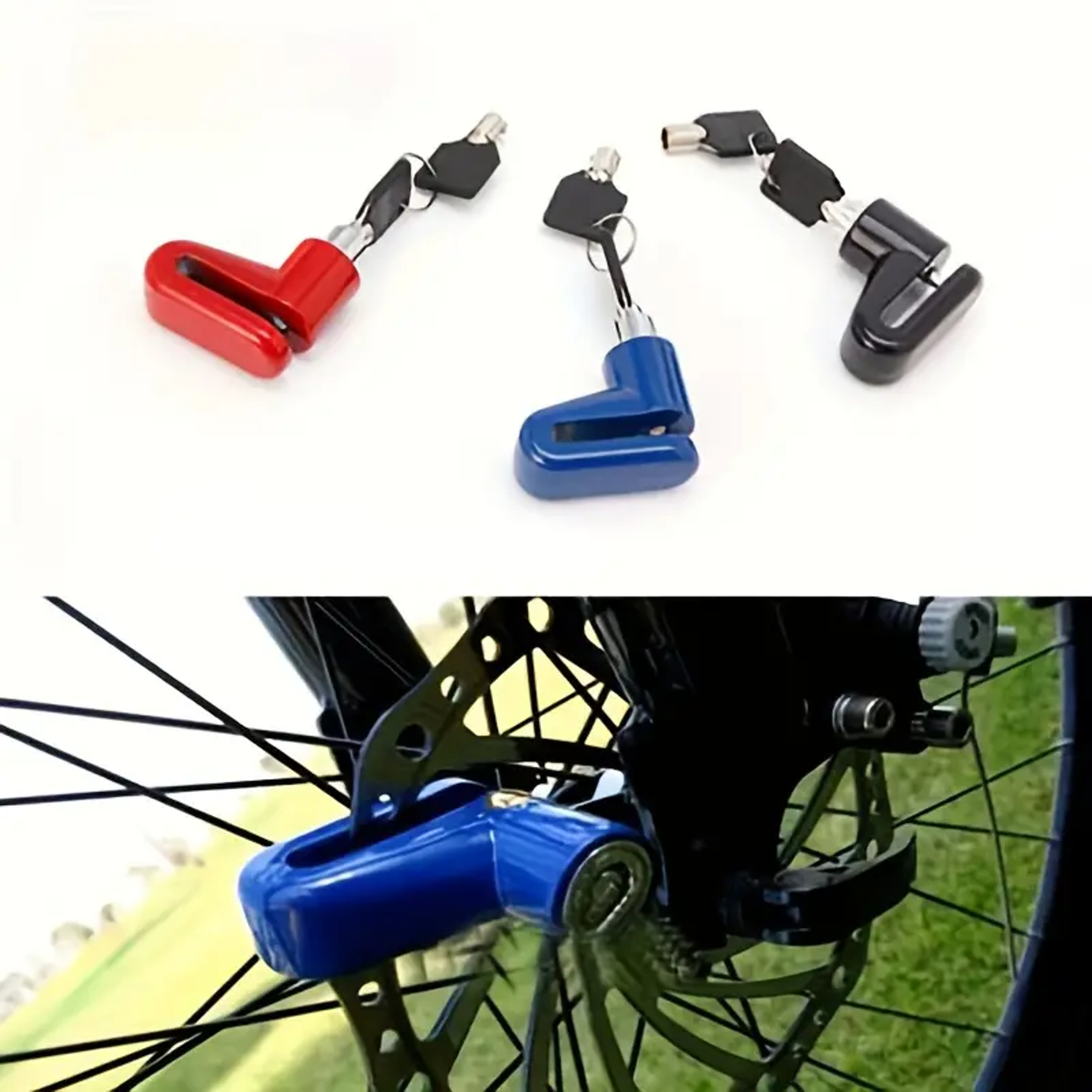 Motorcycle Disc Brake Lock Durable AntiTheft Security For Mountain Bikes No Battery Required 5