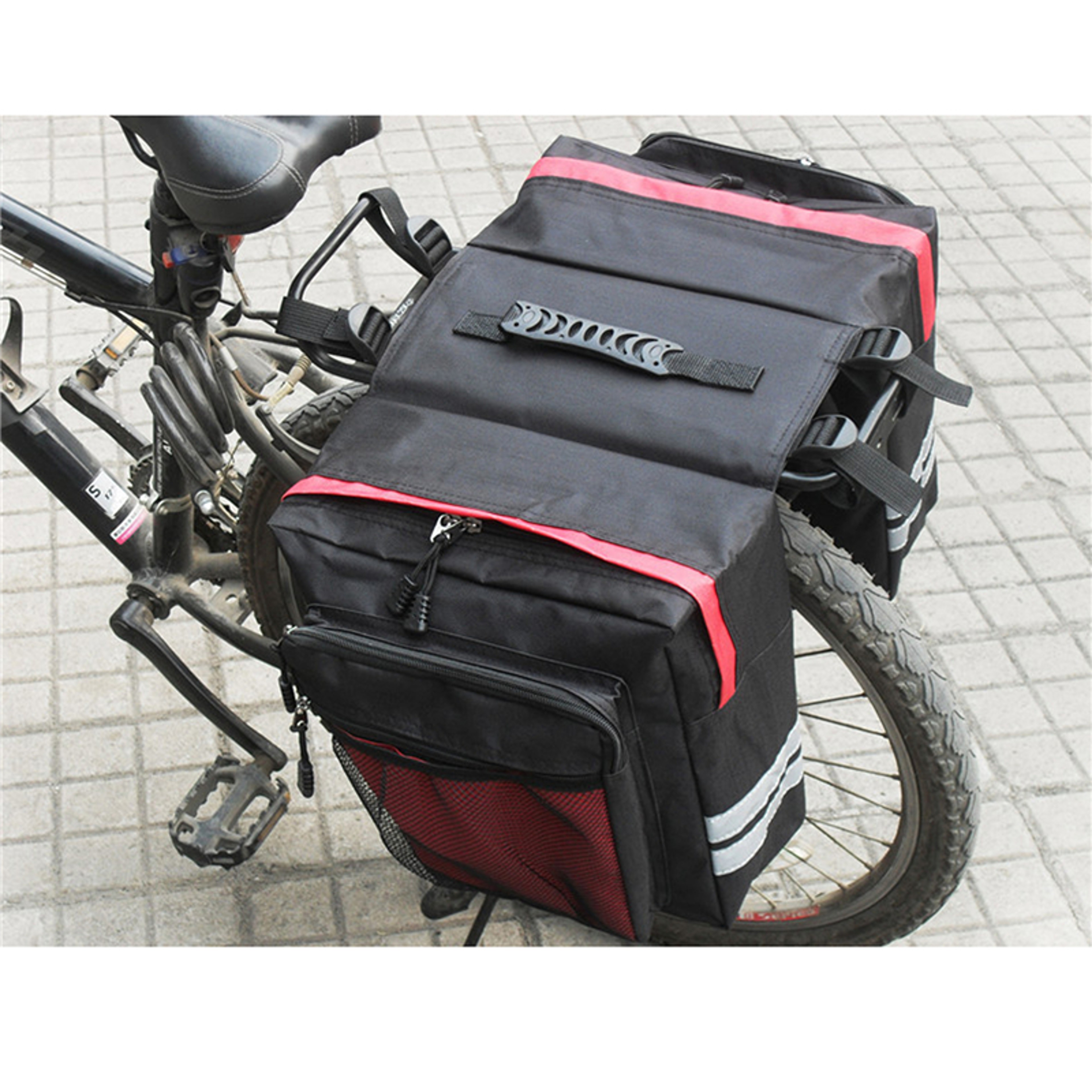 Durable Bicycle Carrier Bag For Rear Rack Double Side Cycling Trunk Bag For Travel 0