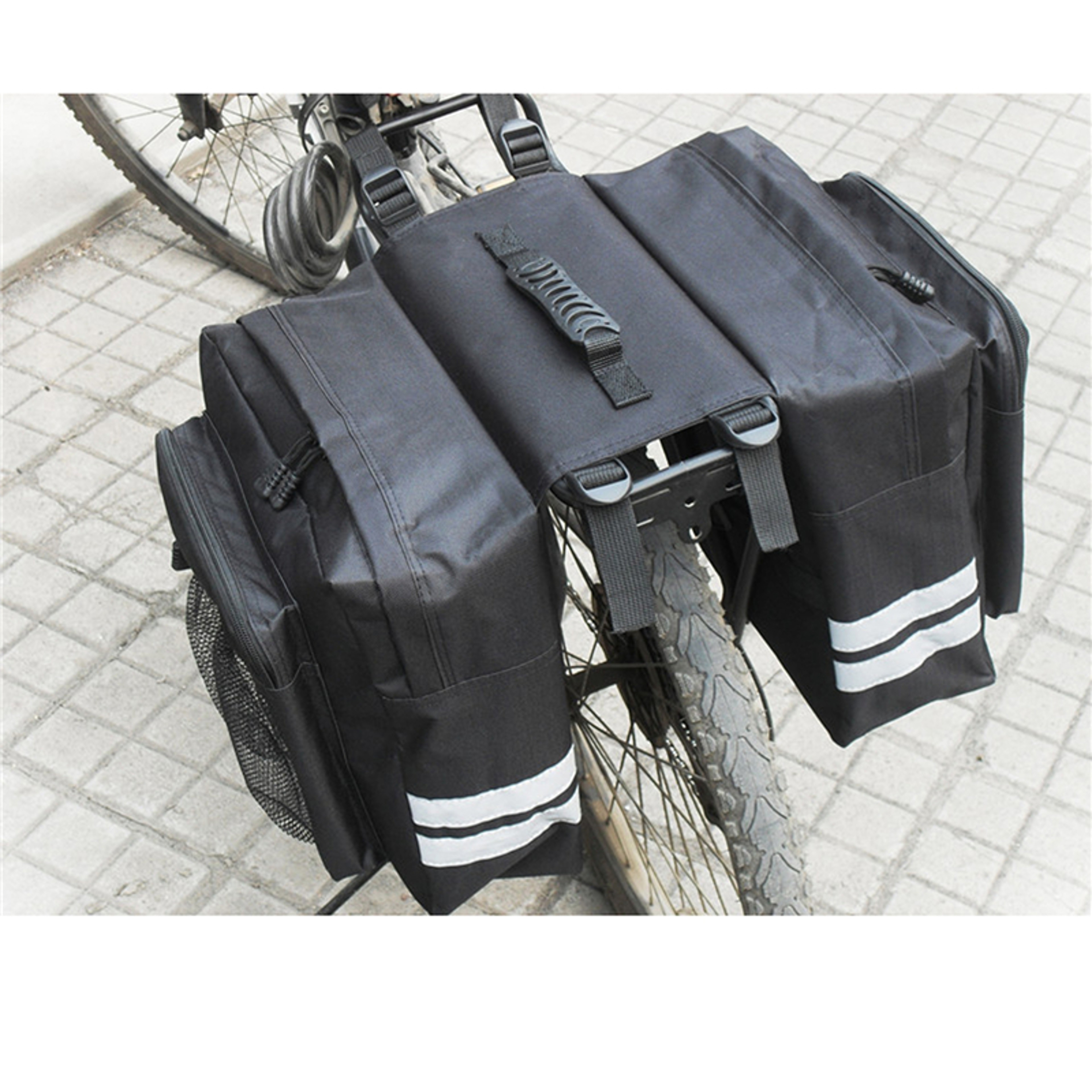 Durable Bicycle Carrier Bag For Rear Rack Double Side Cycling Trunk Bag For Travel 2
