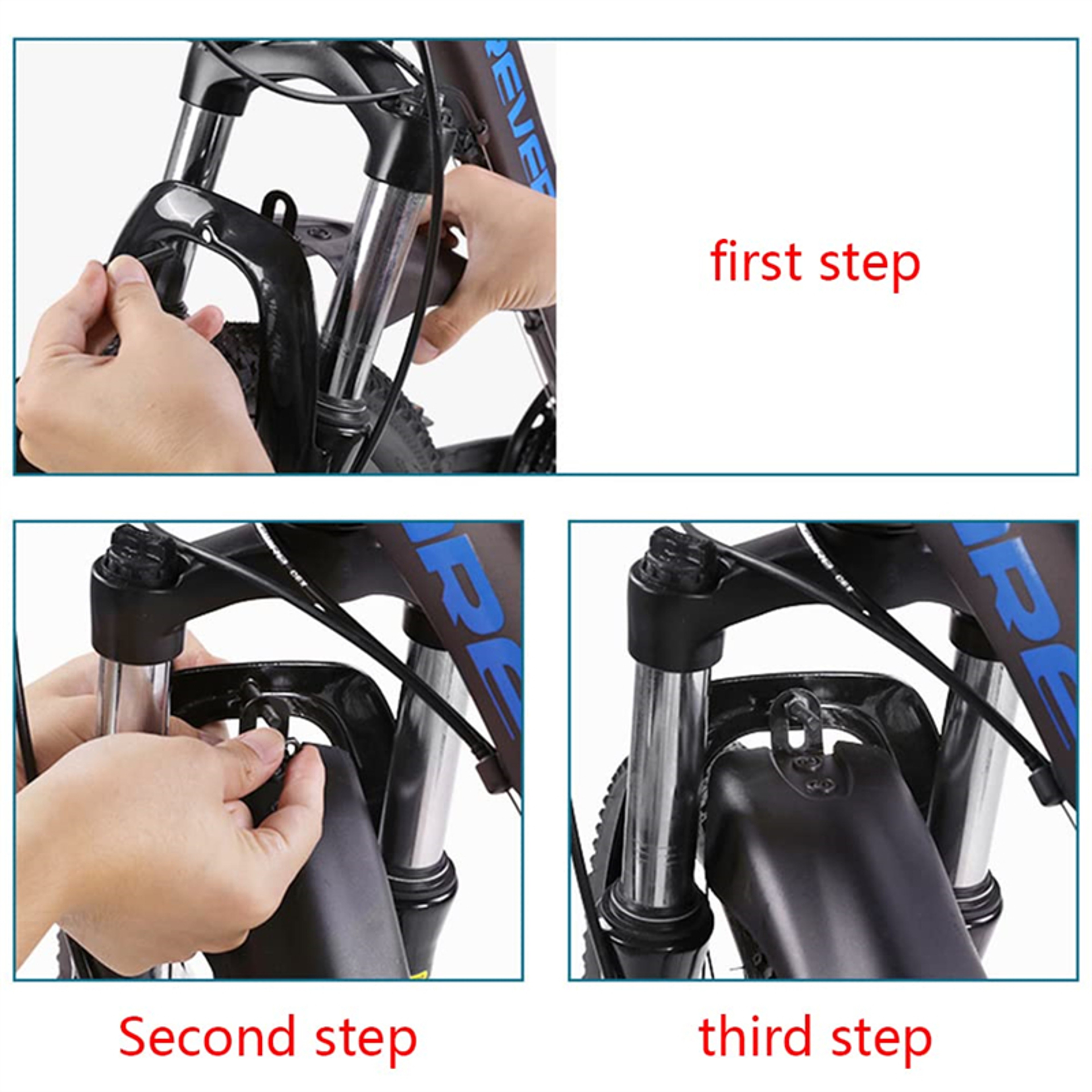 Bicycle Fender Set Soft Plastic Rear Shock Splash Protection For Bikes 4